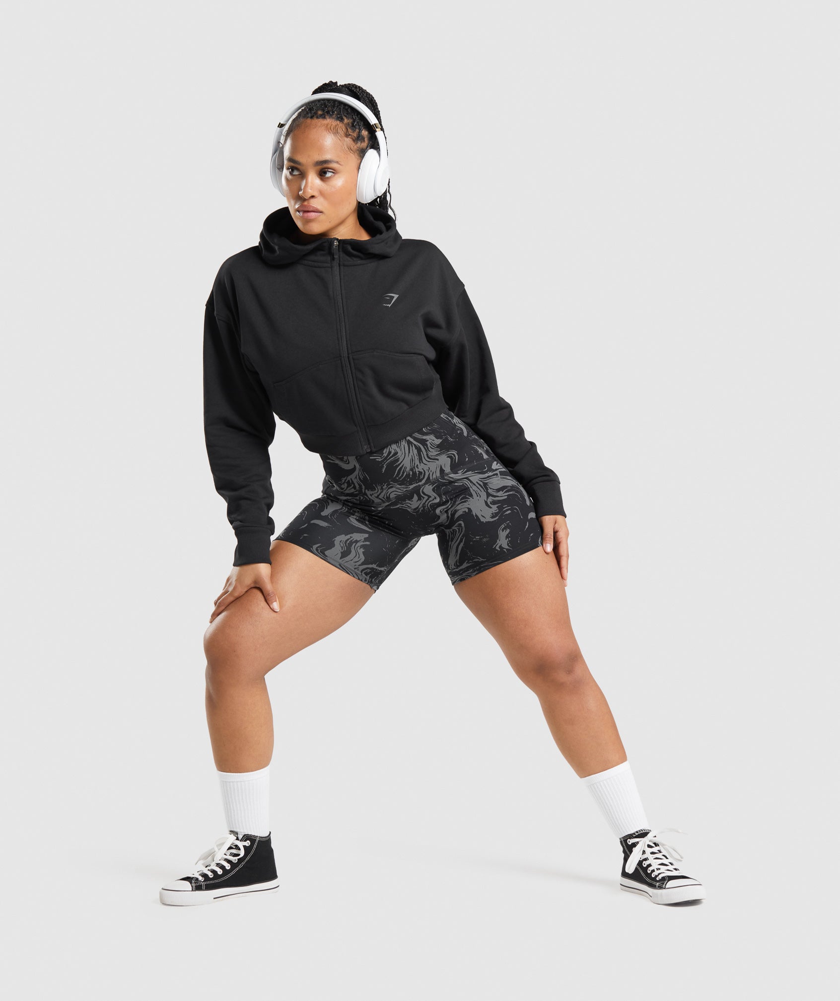 Gymshark Women's Power Original Tight Elastic Shorts JM3 Black Small NWT