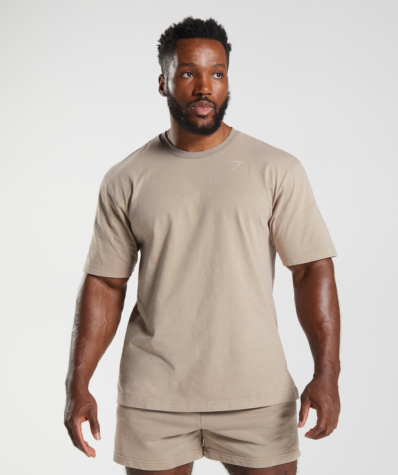 Gymshark Power Washed T-Shirt - Cement Brown