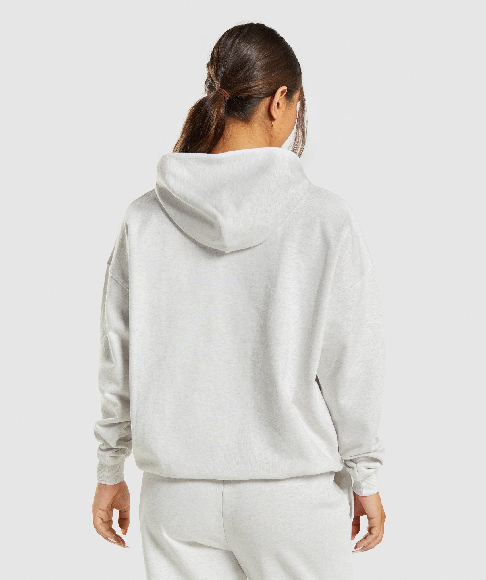 Gymshark Strength Department Graphic Hoodie - Light Grey Core Marl