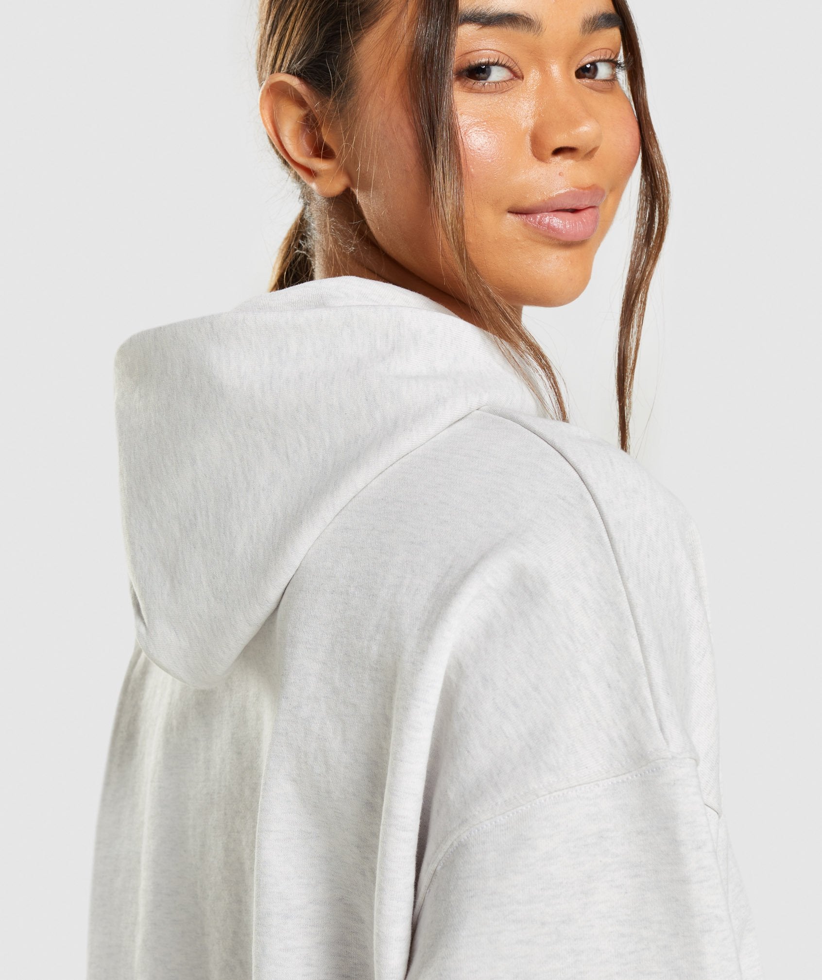 Grey Marl Oversized Sweat Hoodie