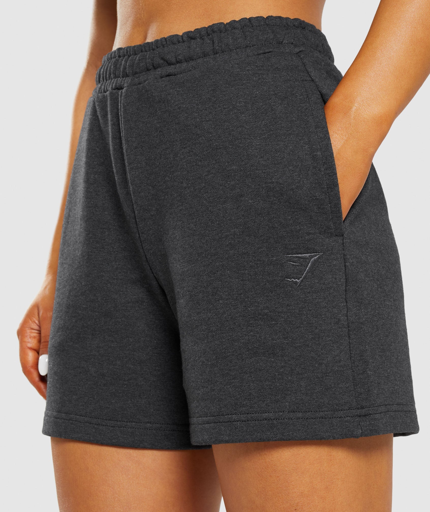 Rest Day Sweats Shorts in Black Core Marl - view 5