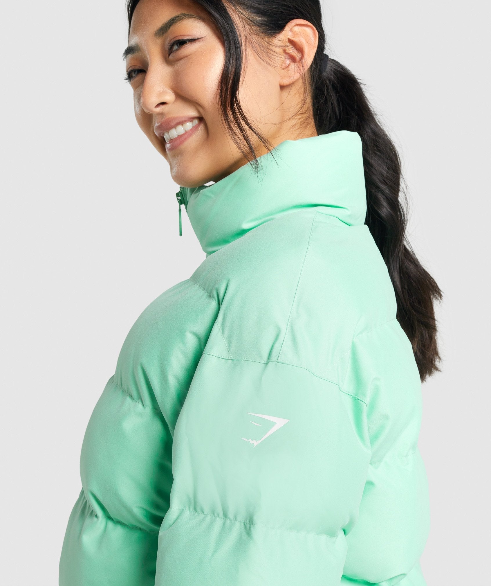 Puffer Jacket in Green - view 6