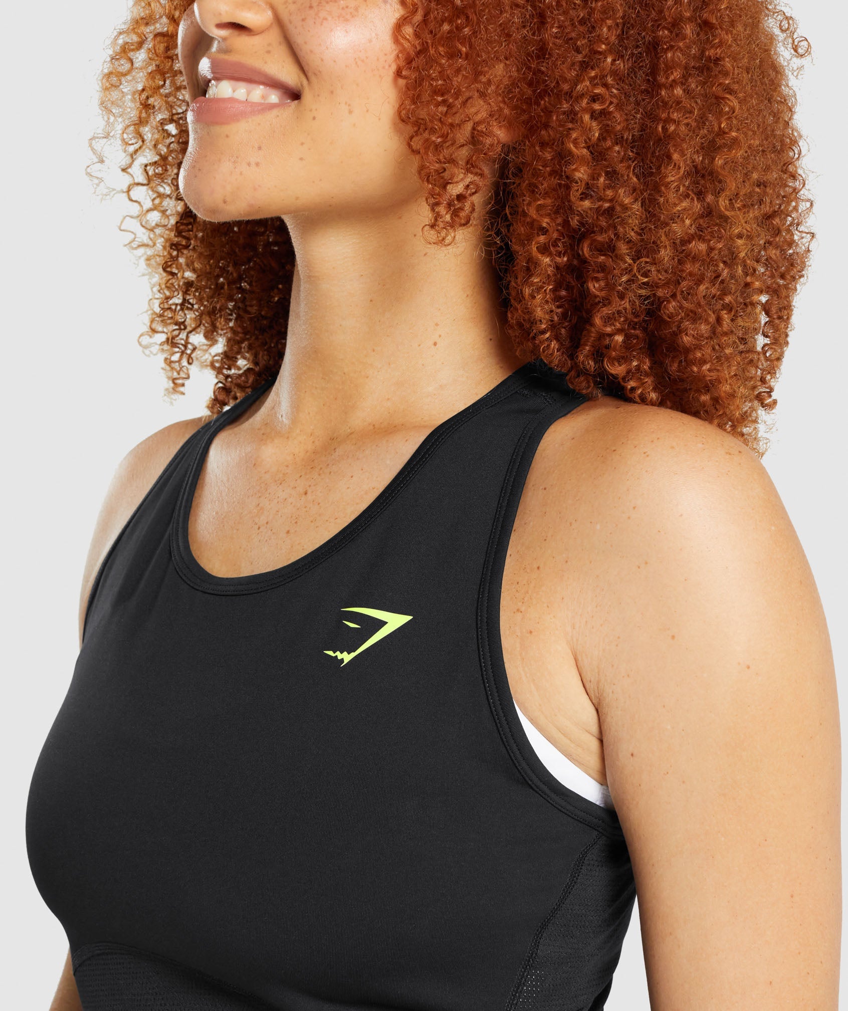 Pulse Crop Tank in Black - view 5