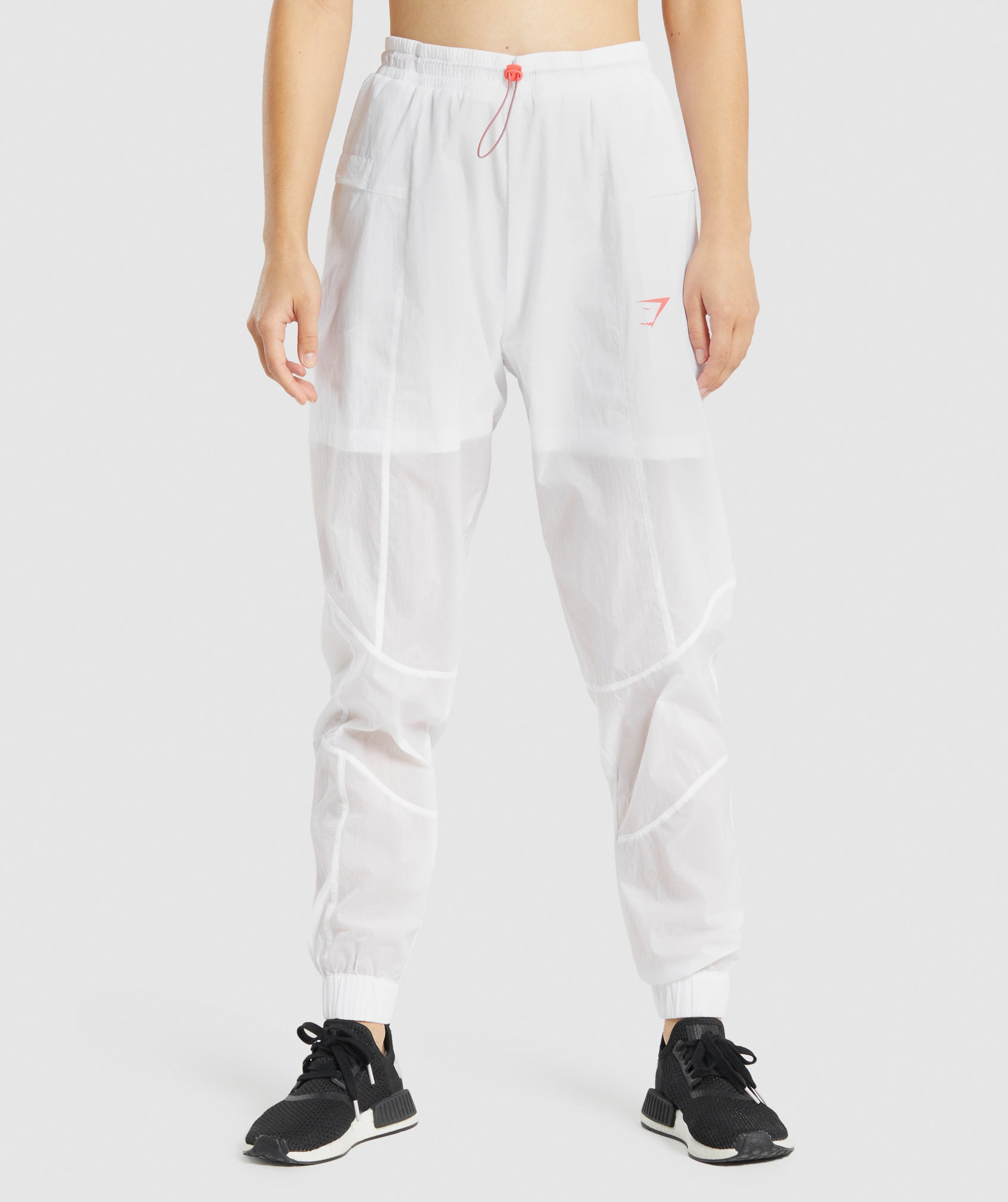 Pulse Woven Joggers in White - view 1