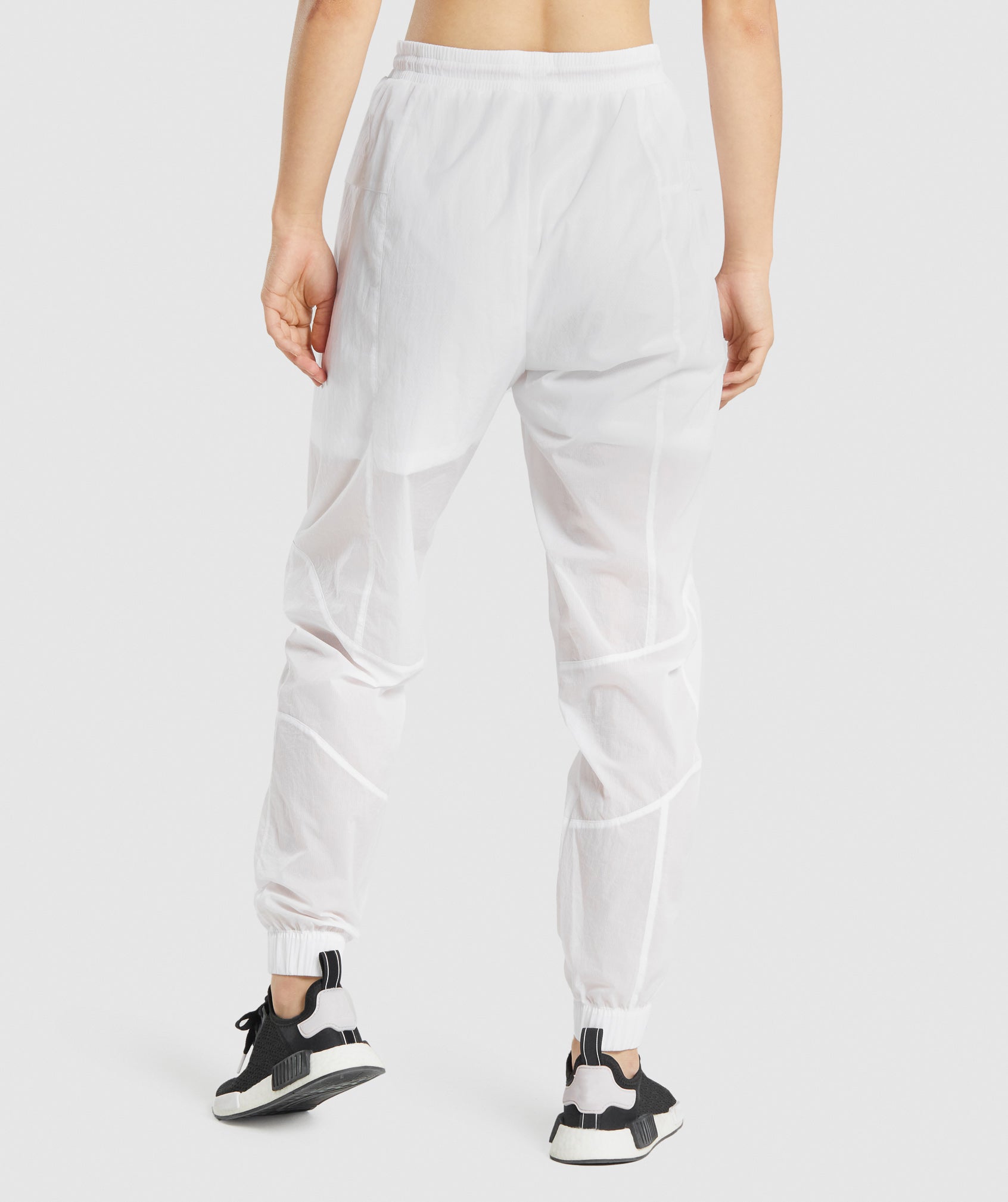Pulse Woven Joggers in White - view 3