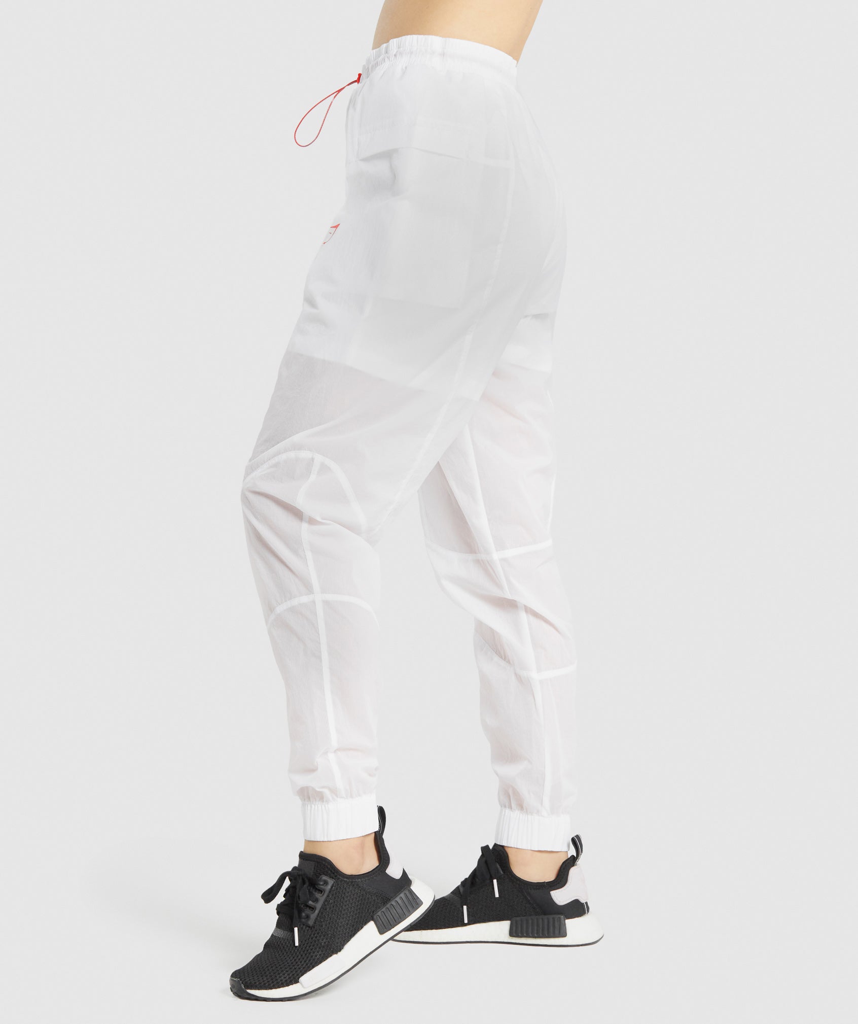 Pulse Woven Joggers in White - view 4