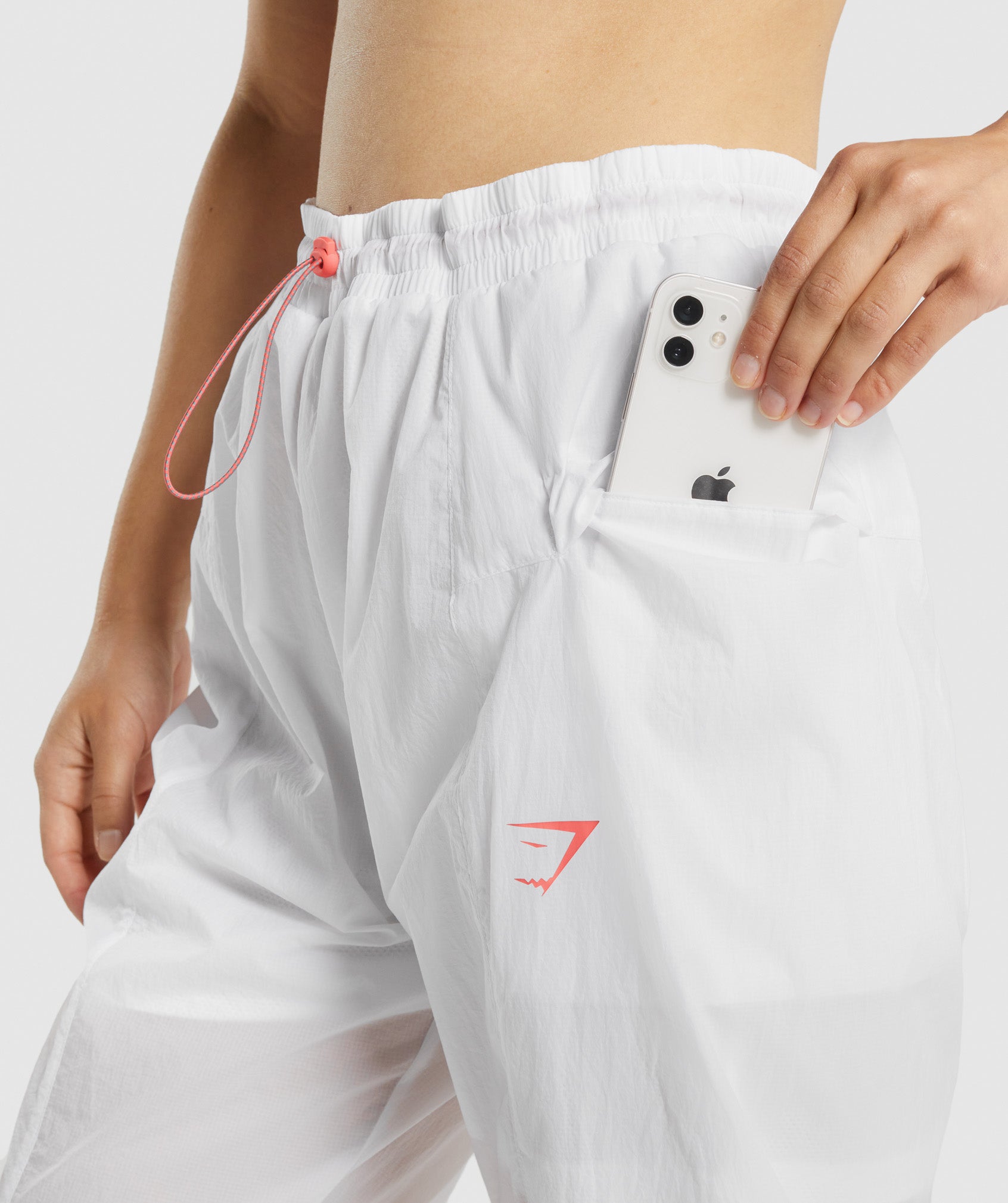 Pulse Woven Joggers in White - view 6