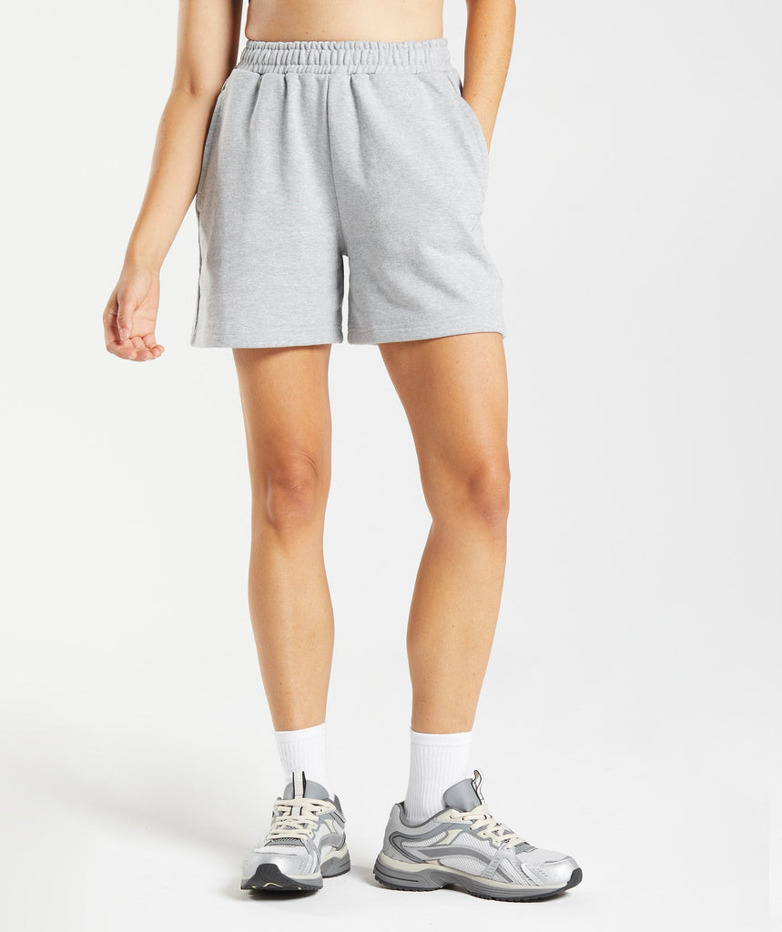 Gymshark Rest Day Sweats Shorts - Light Grey Core Marl | Gymshark