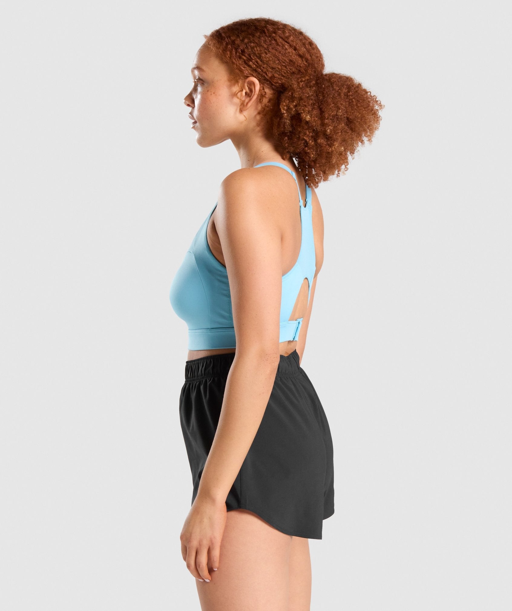 Racer Back Sports Bra in Light Blue - view 4