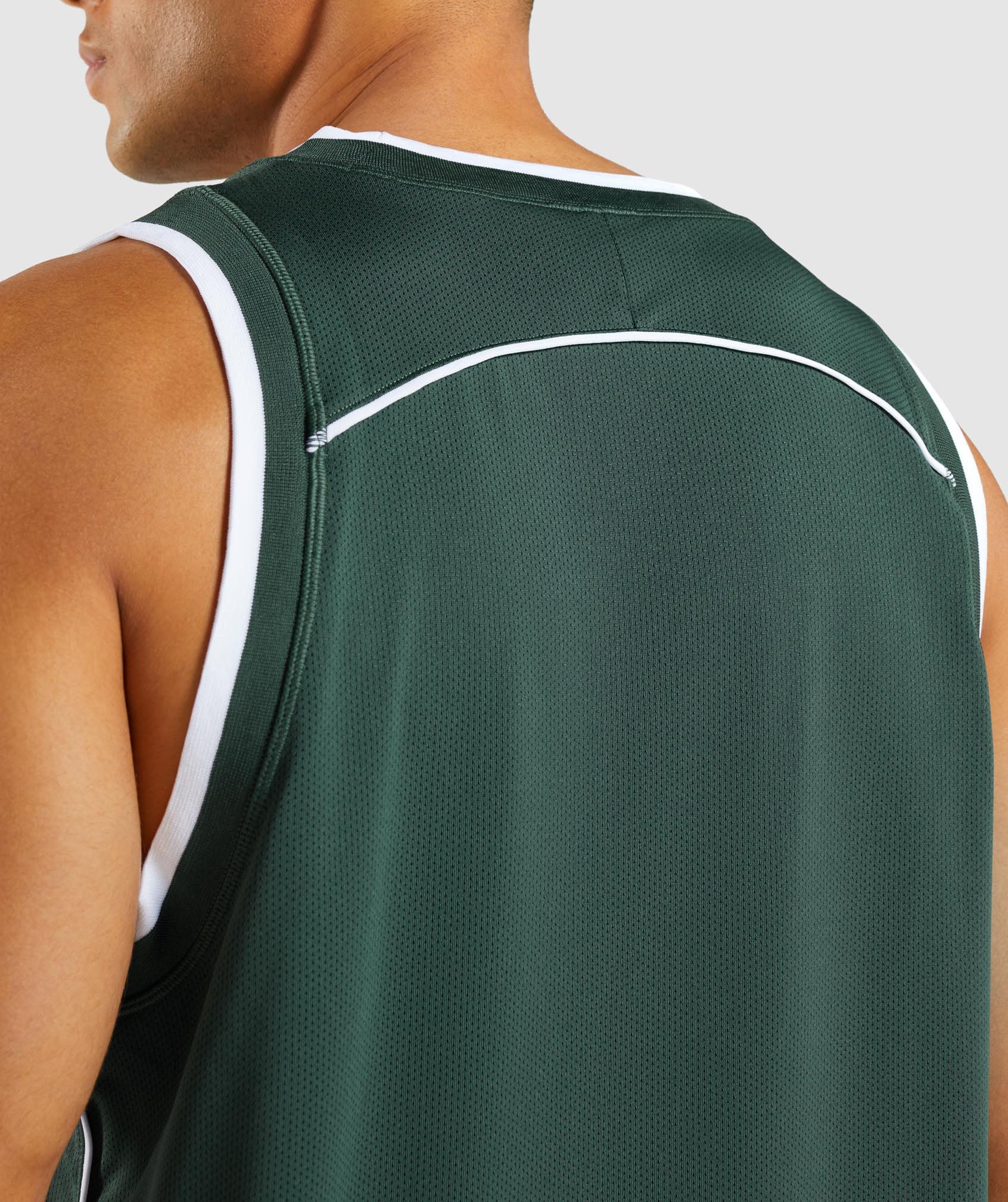 Recess Basketball Tank in Obsidian Green/White - view 5