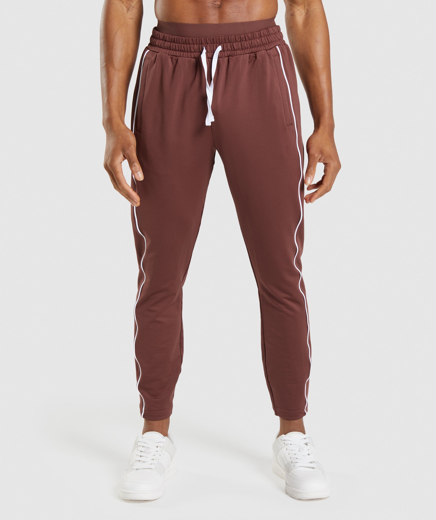 Recess Joggers in Cherry Brown/White - view 1