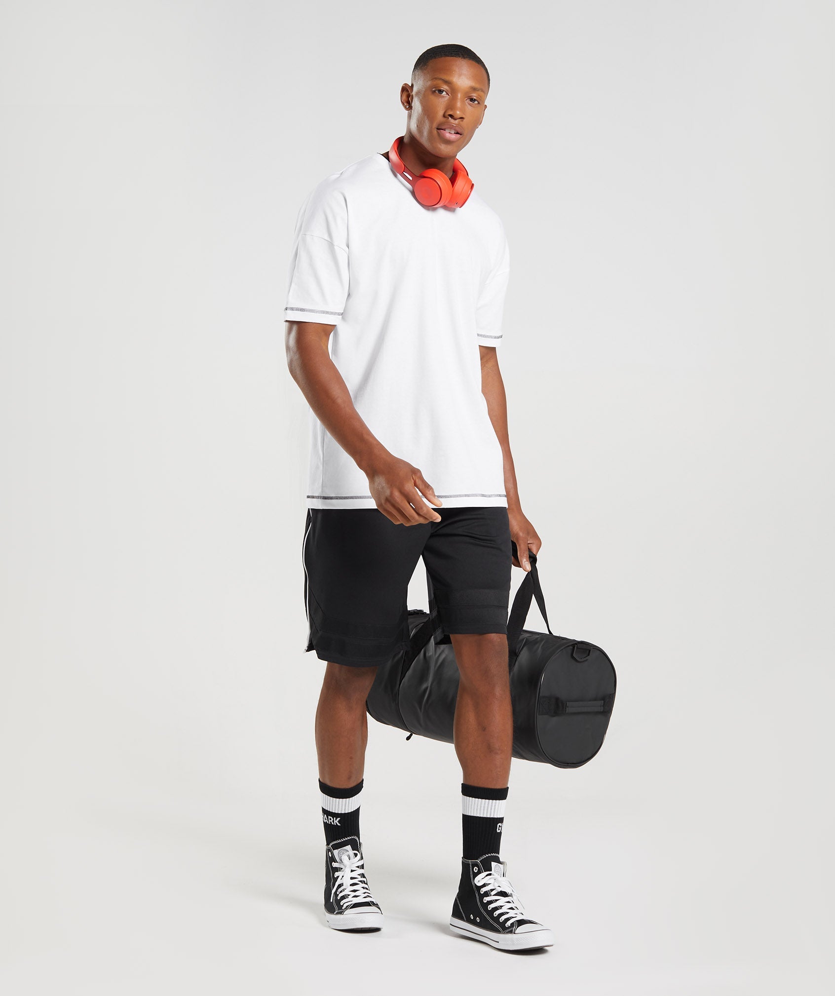 Camiseta Gymshark Portugal - Gymshark Recess Homem Branco Azuis - Roupa  Gymshark Comprar Online