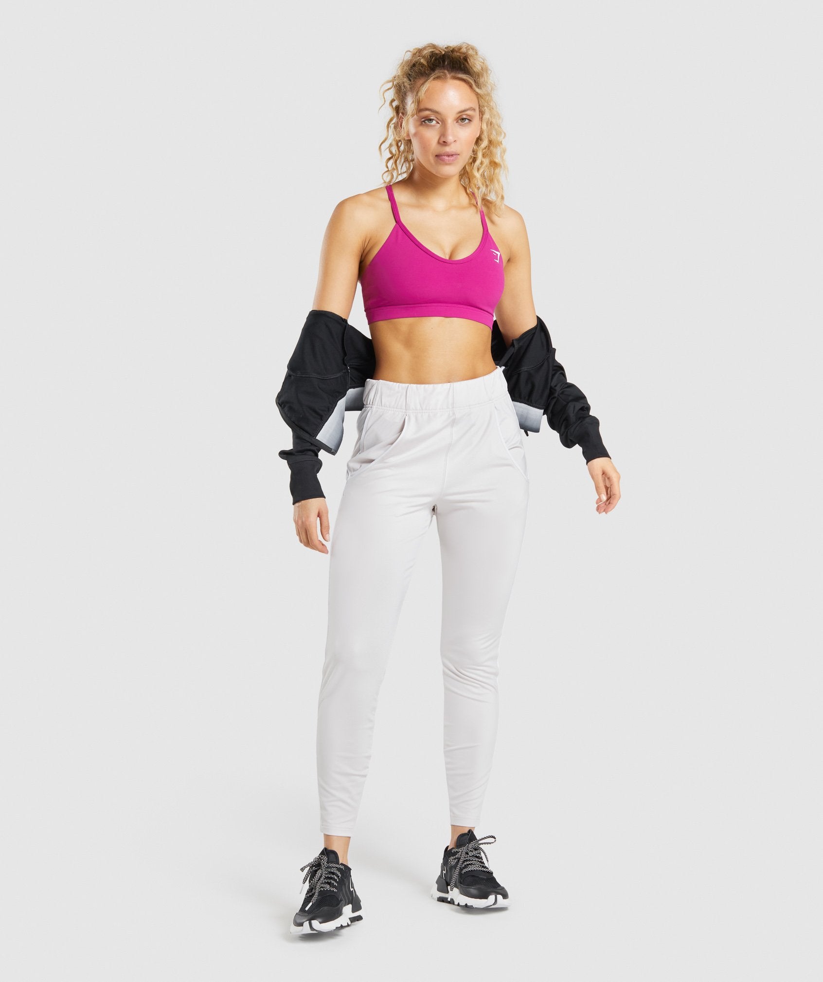 Gymshark Recess Joggers Black-White [GYMSIESKU958] : Gym & Fitness