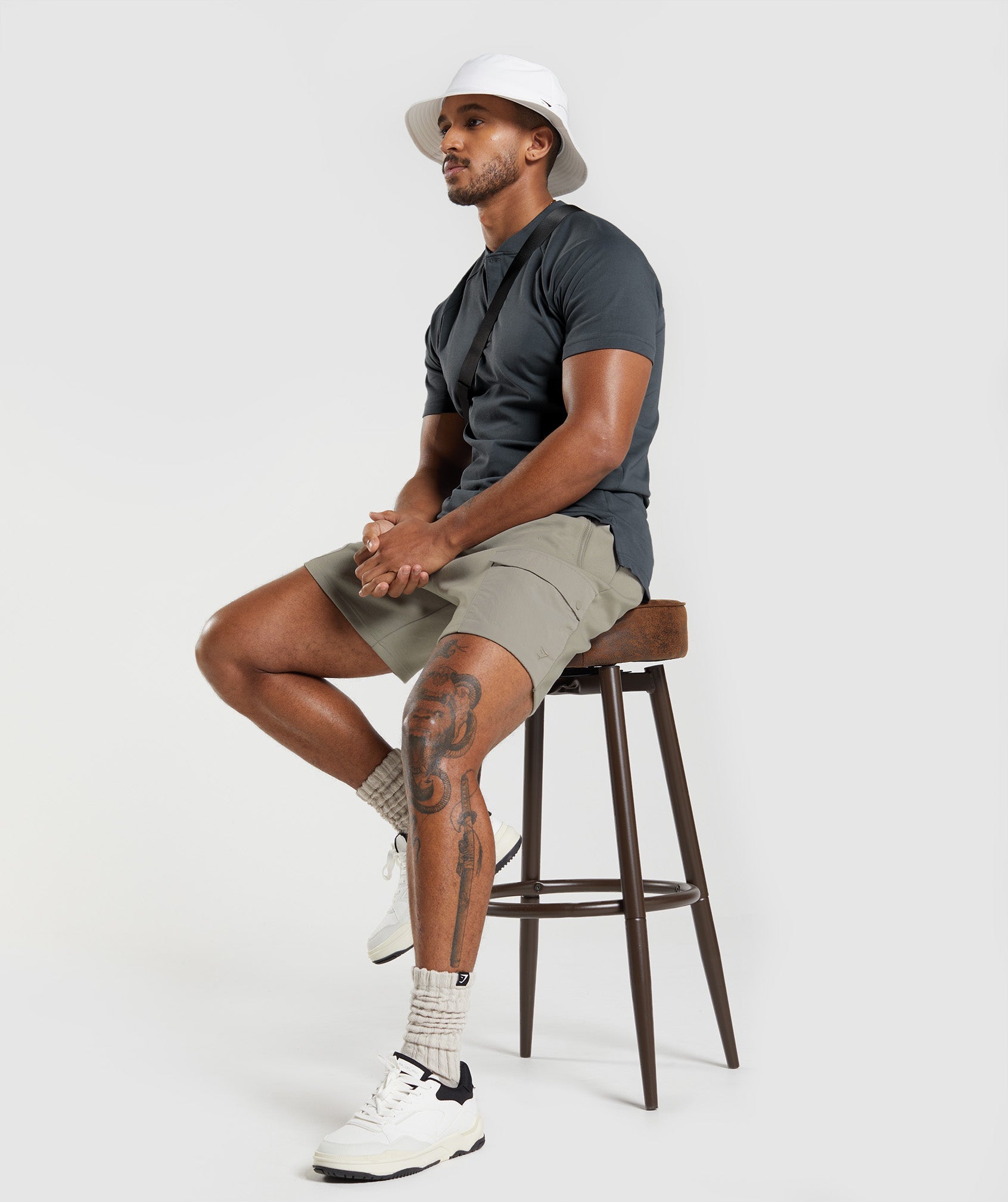 Rest Day Commute Shorts in Ecru Brown - view 4