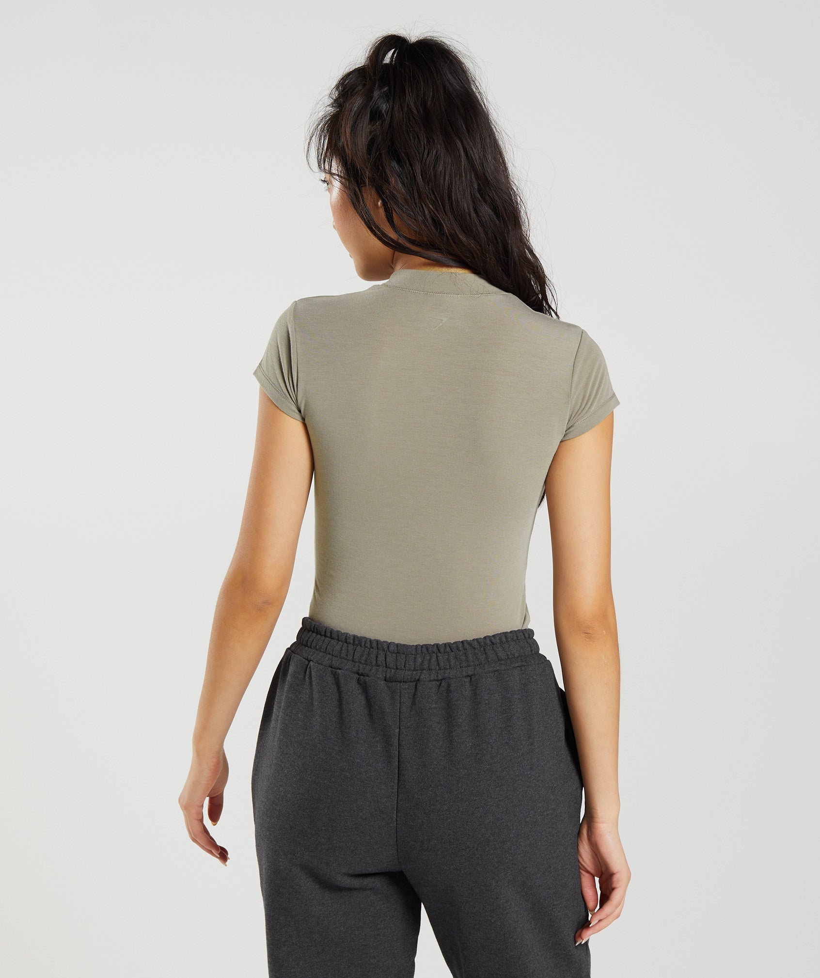 Jersey Body Fit T-Shirt in Earthy Brown - view 2
