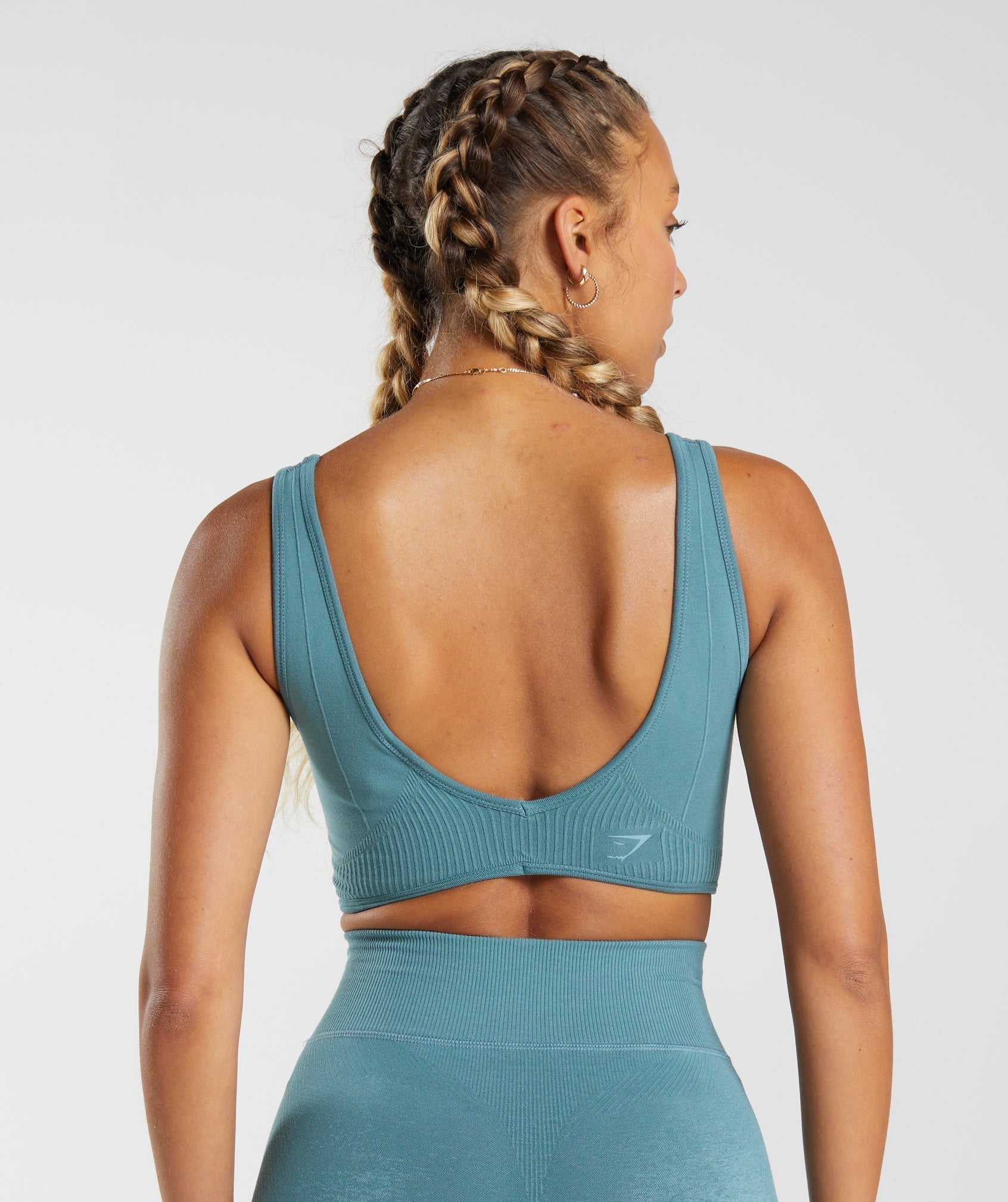 Rest Day Seamless Bralette in Charred Blue - view 2