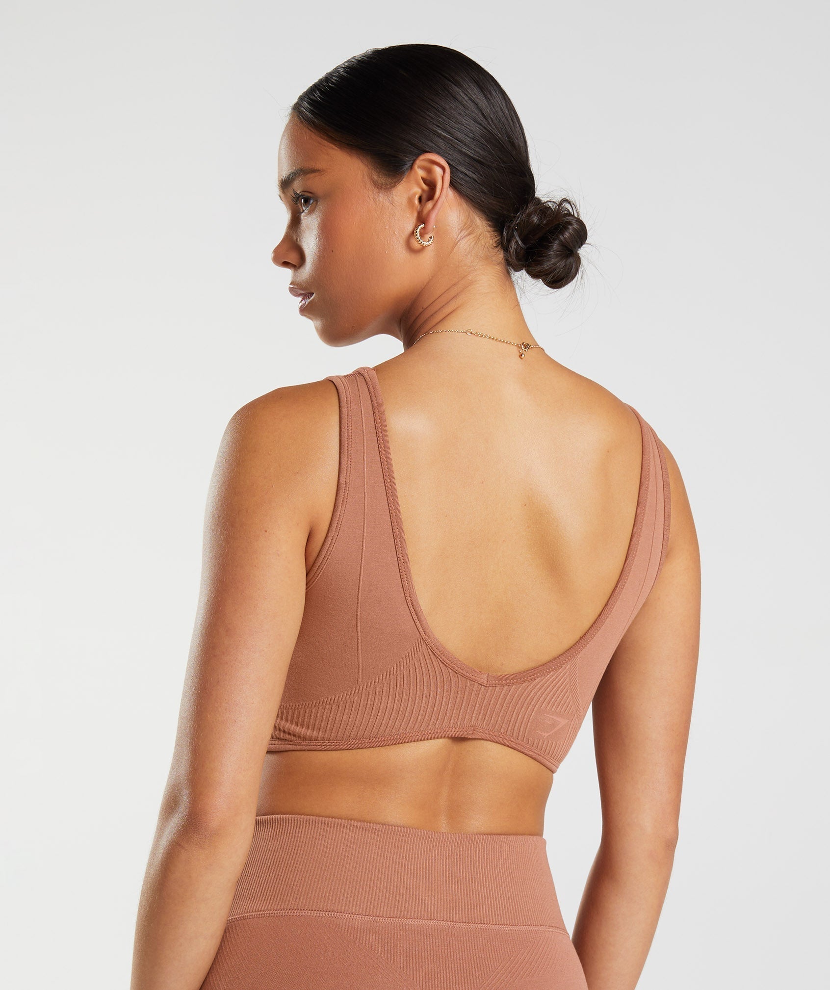 Rest Day Seamless Bralette in Coffee Brown - view 3