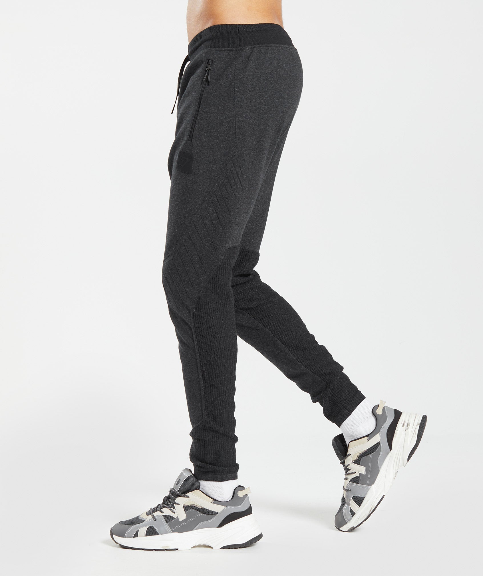 Retake Knit Joggers in Black Marl - view 3