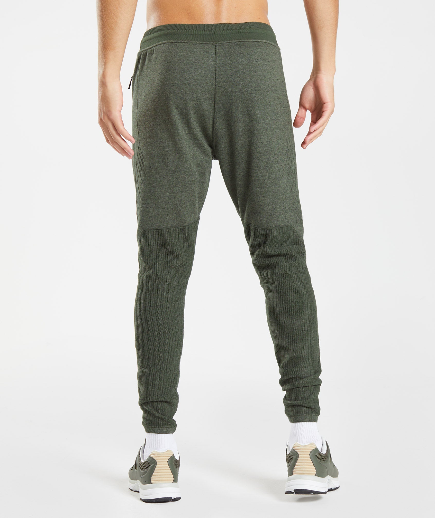 Retake Knit Joggers in Moss Olive Marl - view 2