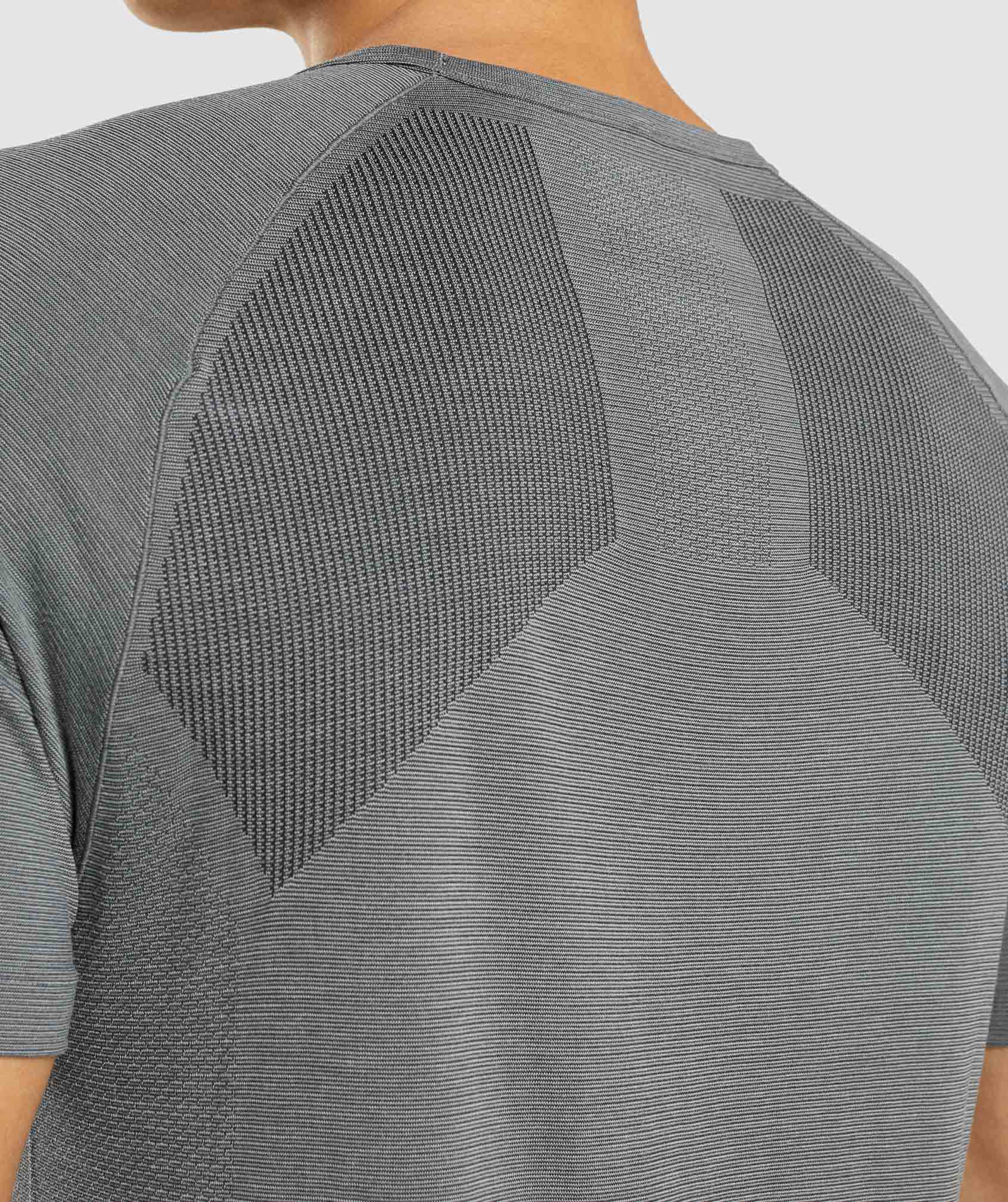 Retake Seamless T-Shirt in Black/Charcoal Marl - view 7