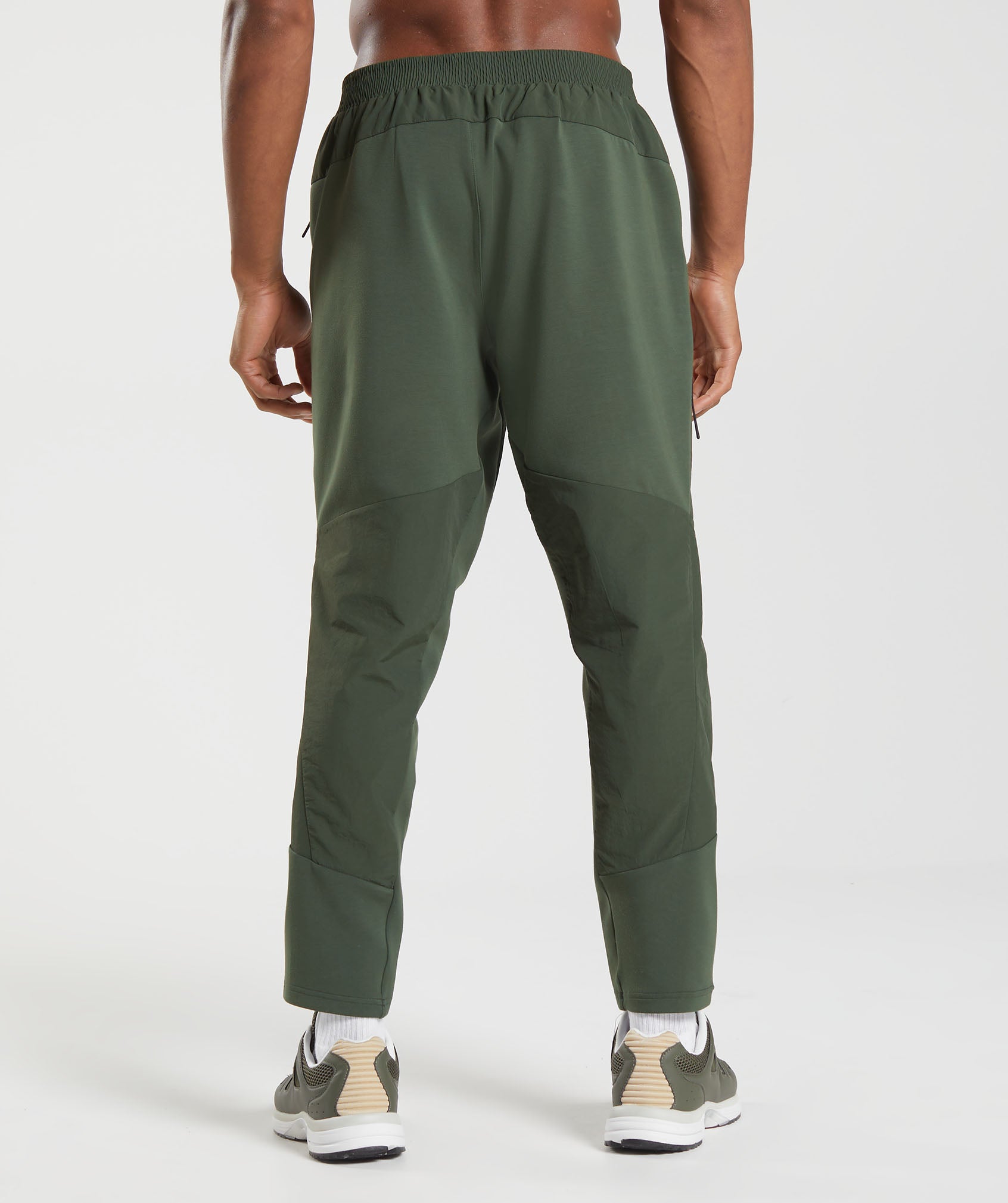 Retake Woven Joggers in Moss Olive - view 2