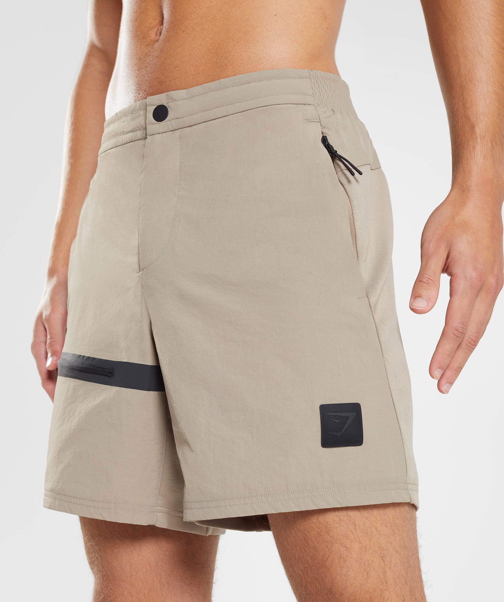 Retake Woven 7" Shorts in Cement Brown - view 5