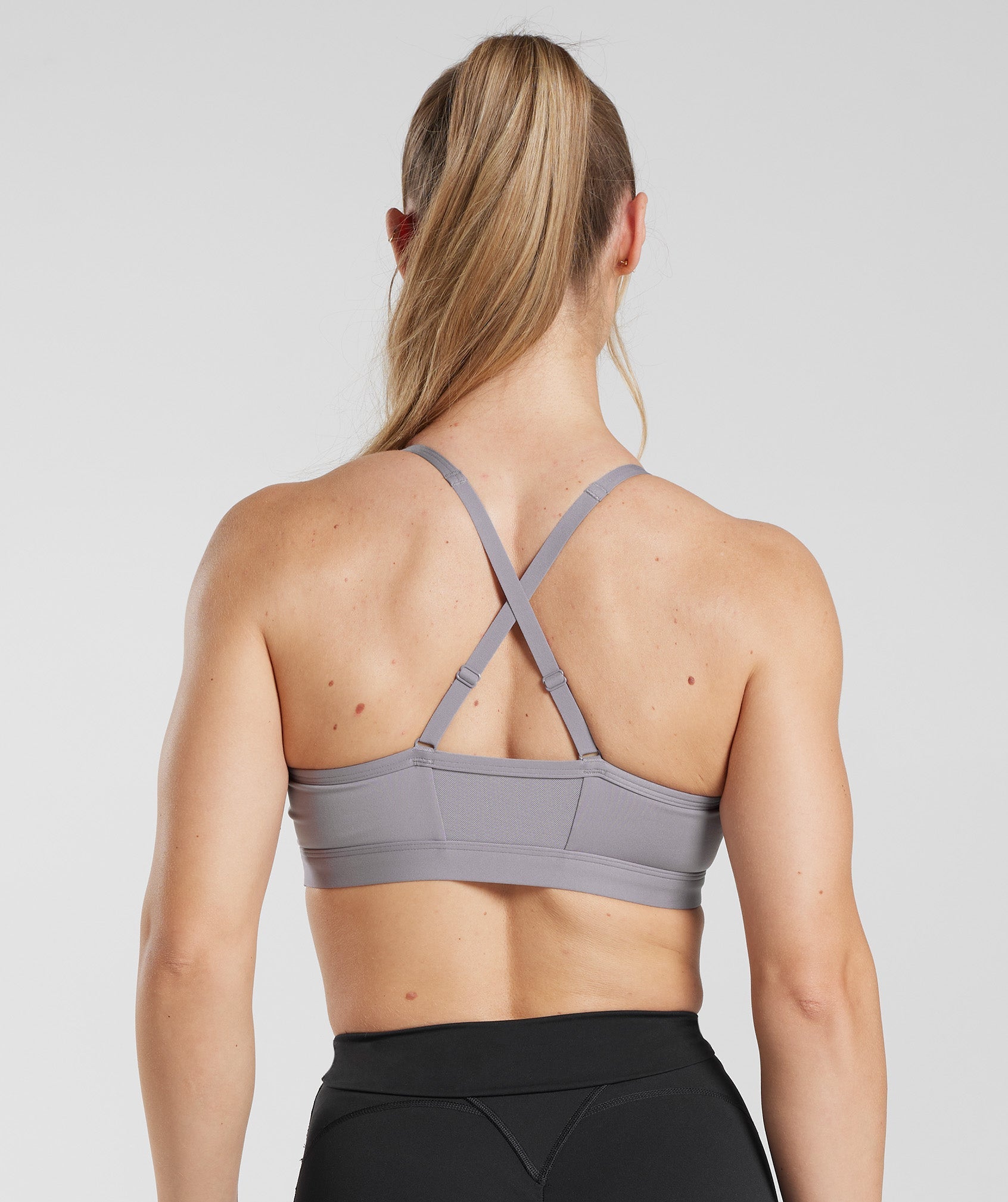 Ruched Sports Bra in Slate Lavender - view 2