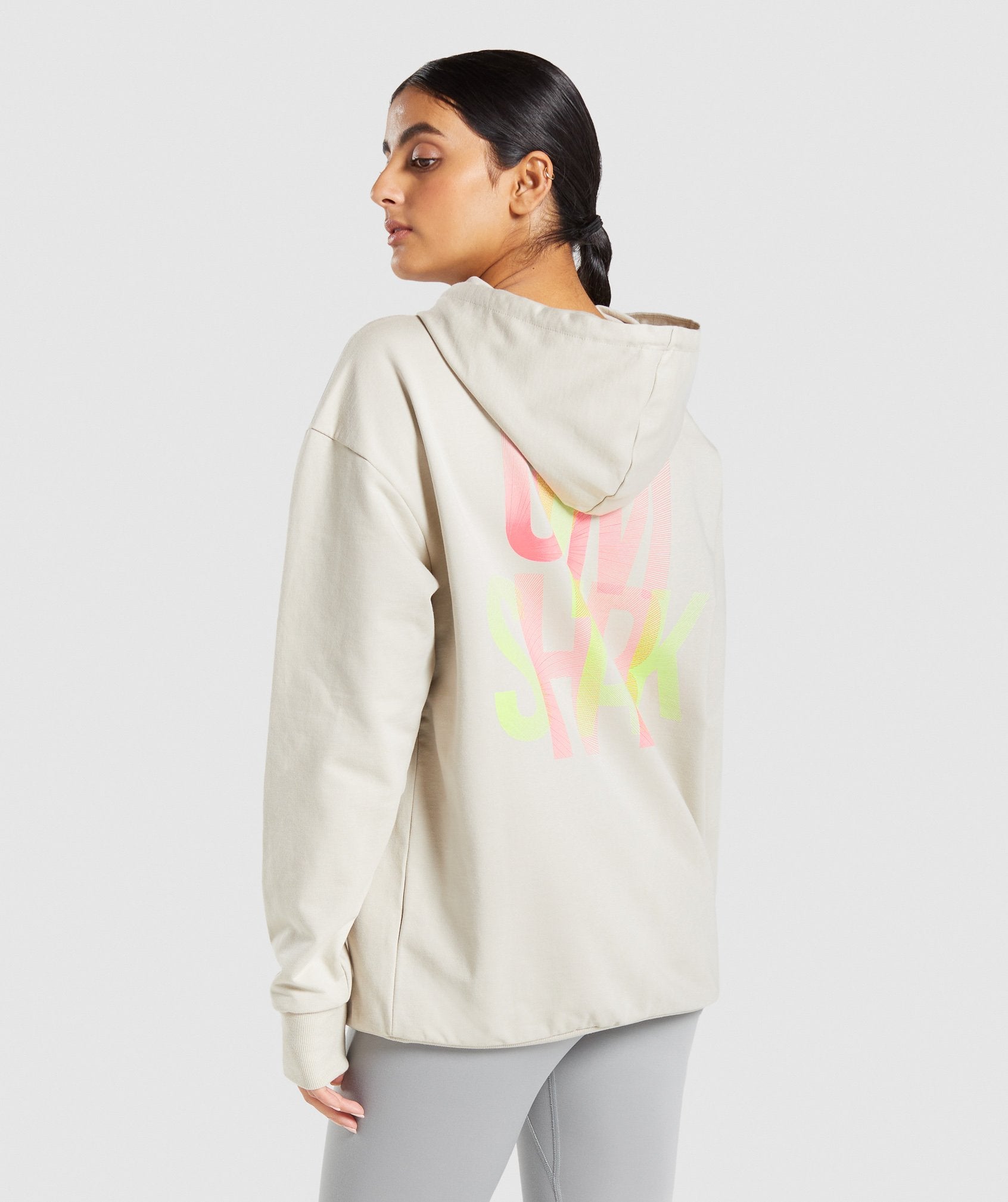 Strobe Graphic Hoodie in Grey - view 3