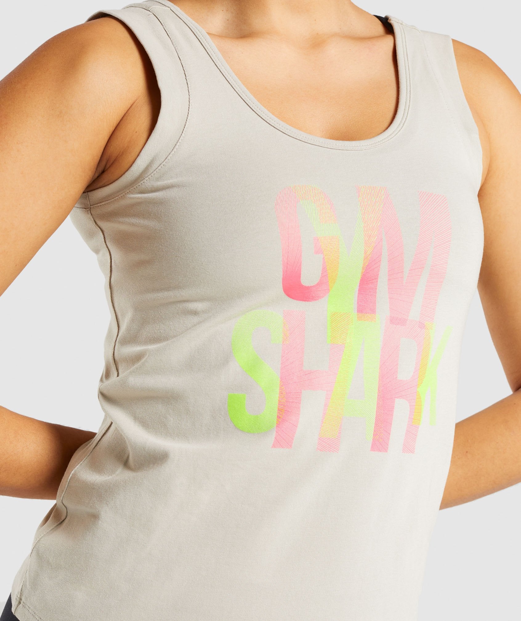 Strobe Graphic Tank in Grey - view 7