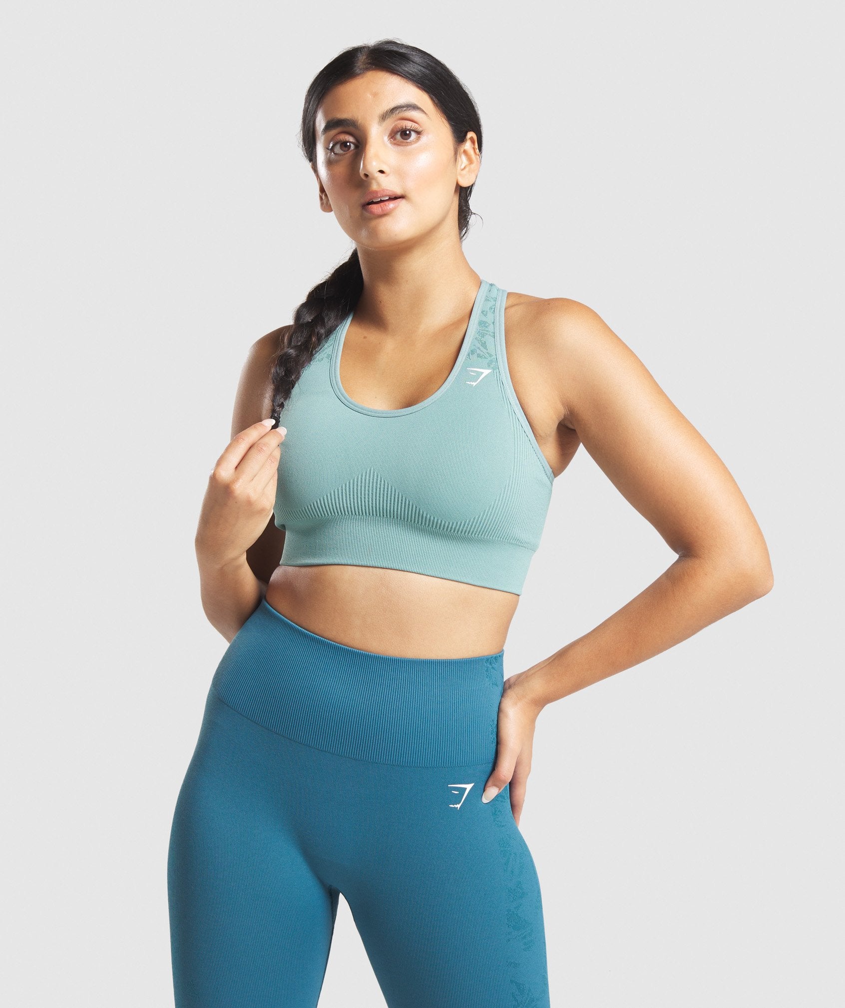 Gymshark Stitch Feature Sports Bra - Unit Green