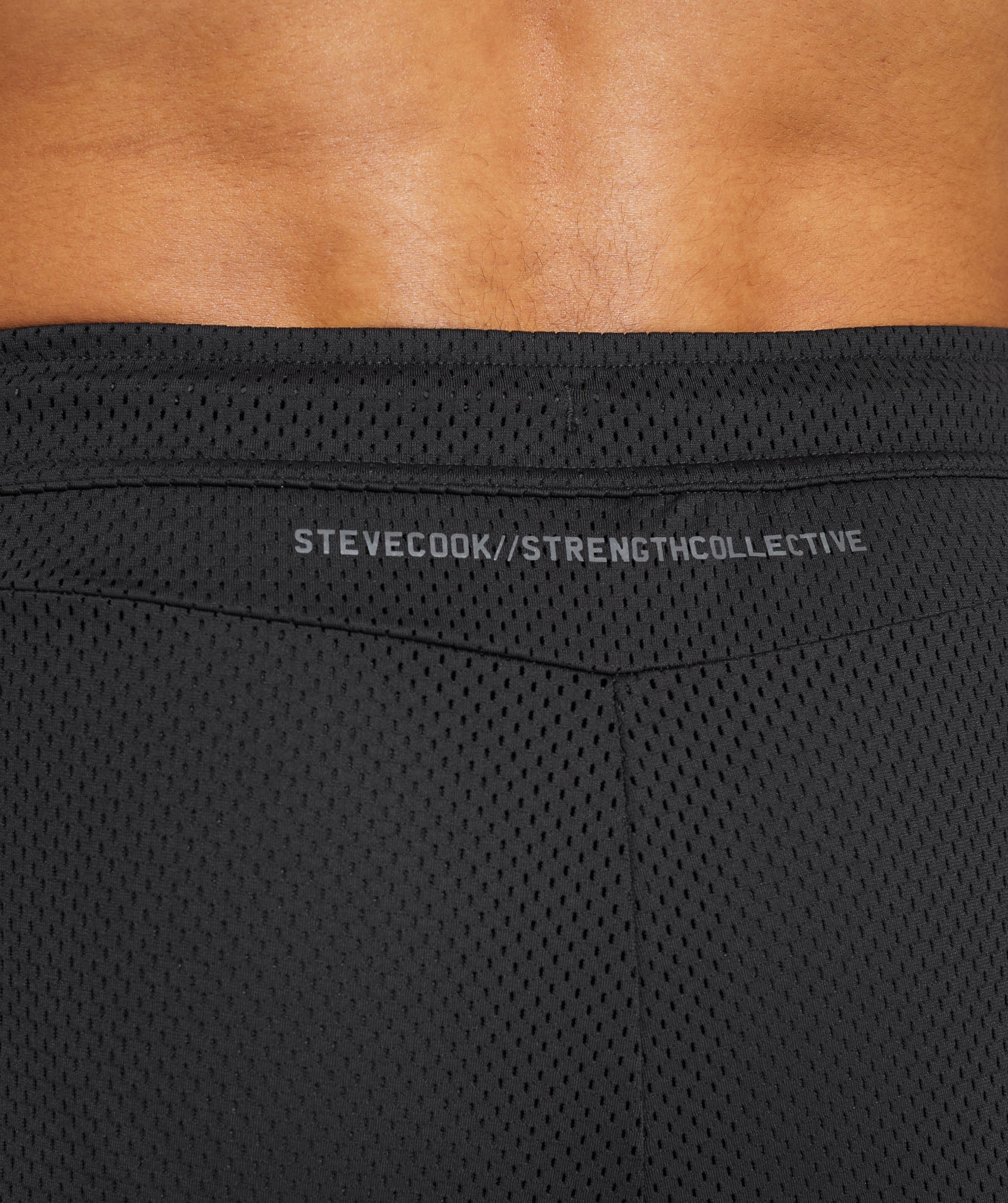Gymshark//Steve Cook Mesh Shorts in Black - view 5