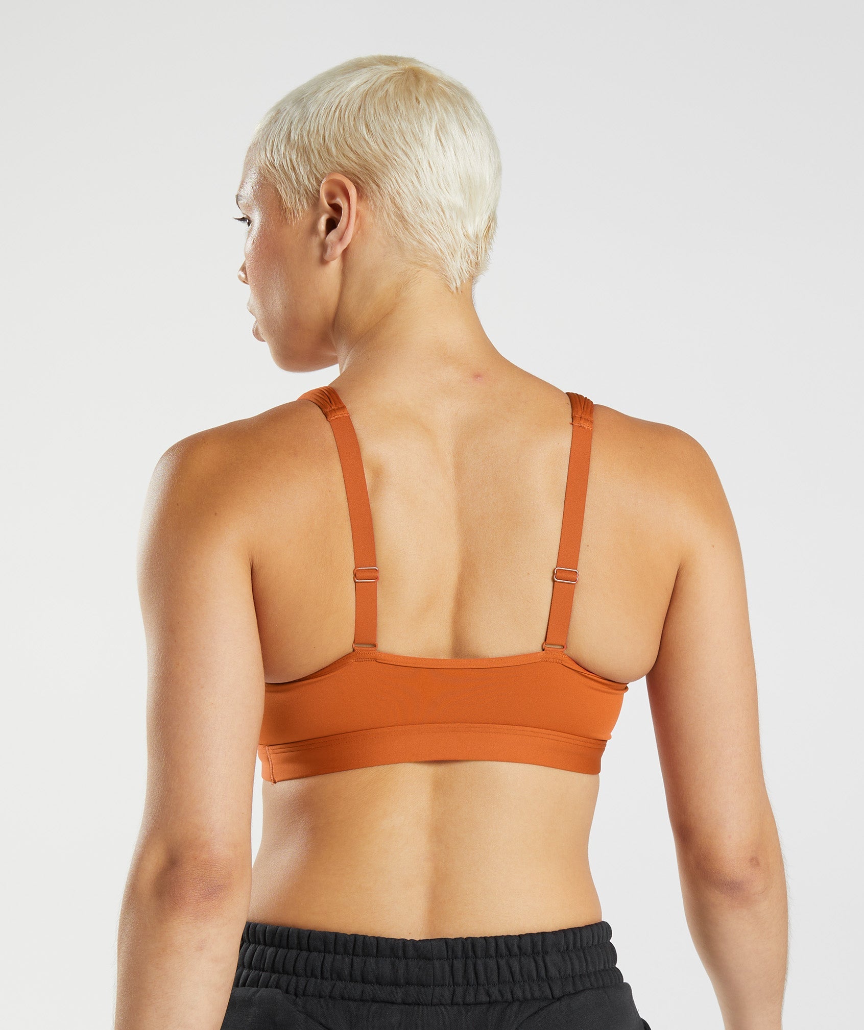 Scoop Neck Sports Bra in Cayenne Red - view 2