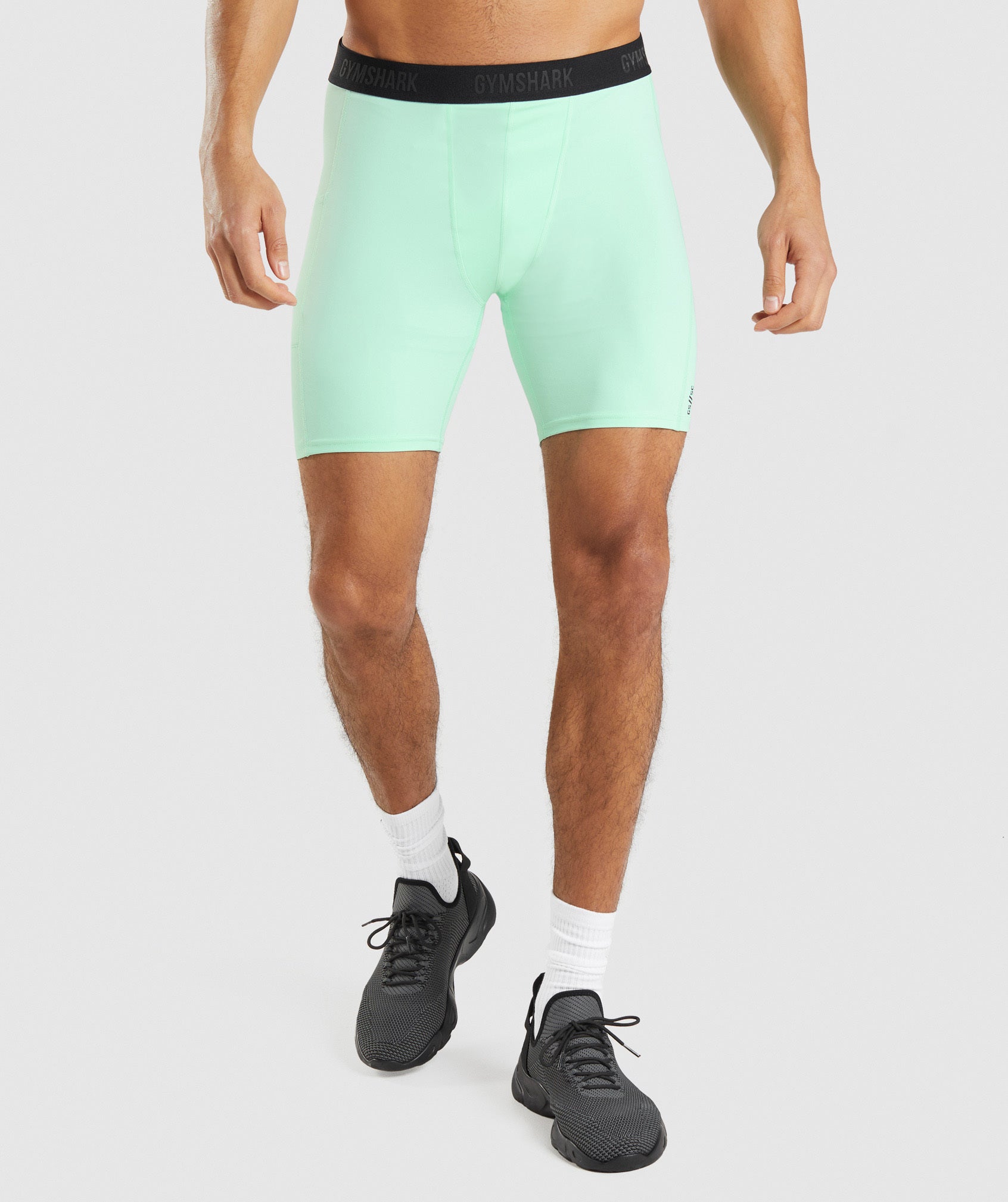 Gymshark//Steve Cook Baselayer Shorts in Turbo Blue - view 3