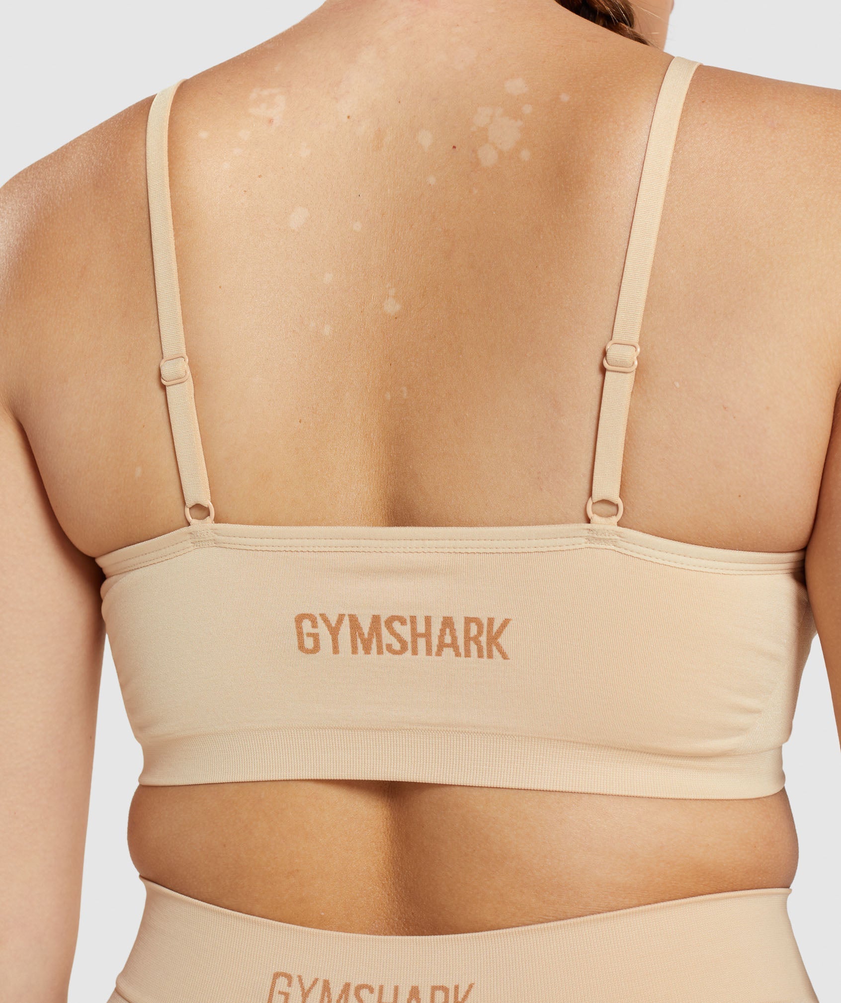 Seamless Low Neck Bralette in Fawn Light Brown - view 5