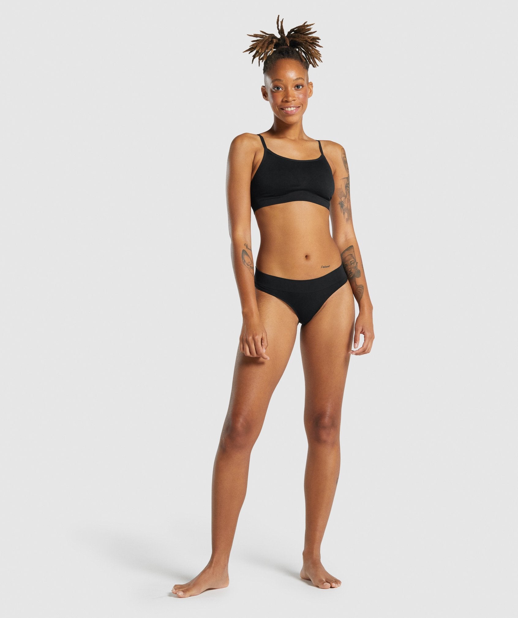 Gymshark Seamless Dipped Front Thong - Soft Brown
