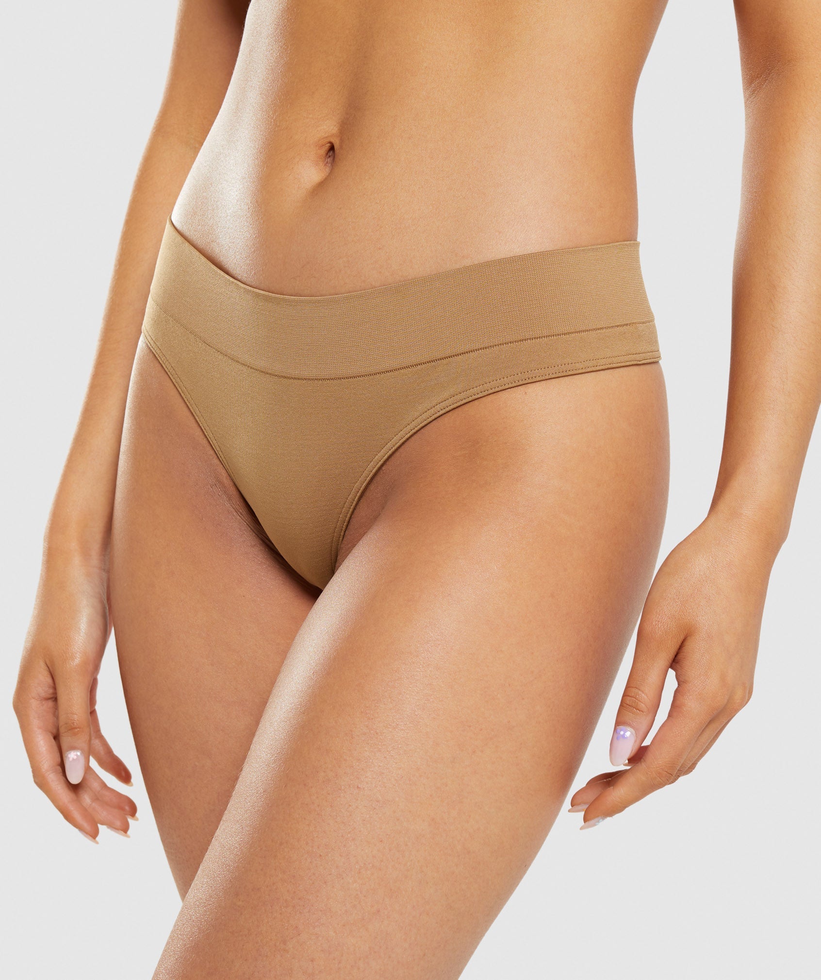 Seamless Thong in Golden Light Brown - view 5