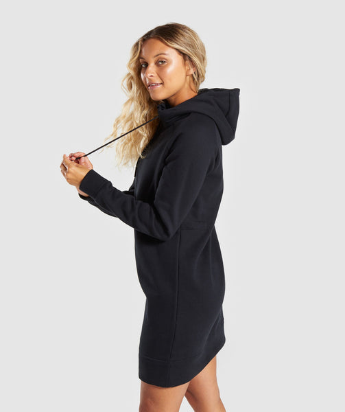 Gymshark Slim Fit Hooded Dress - Black | Gymshark