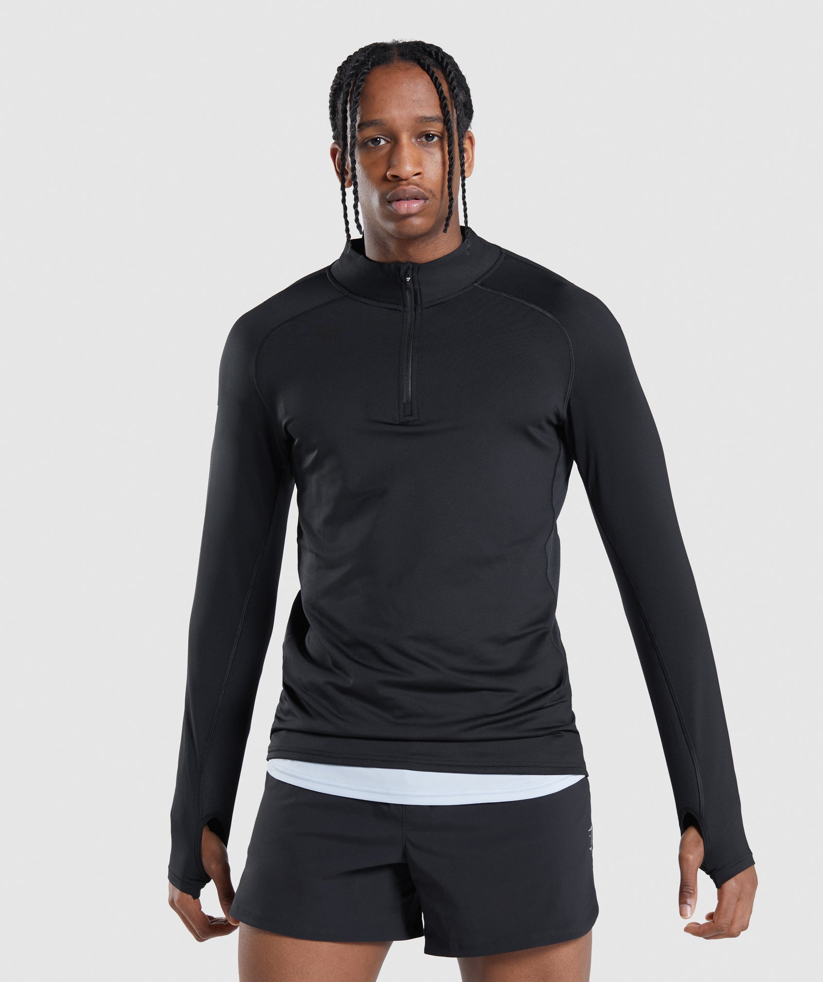 Gymshark Speed Evolve 1/4 Zip - Navy  Long sleeve tshirt men, 1/4 zip,  Gymshark