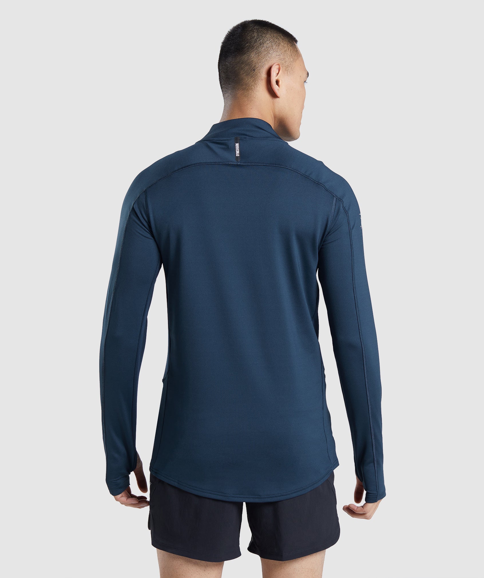 Gymshark Speed Evolve 1/4 Zip - Navy  Long sleeve tshirt men, 1/4 zip,  Gymshark