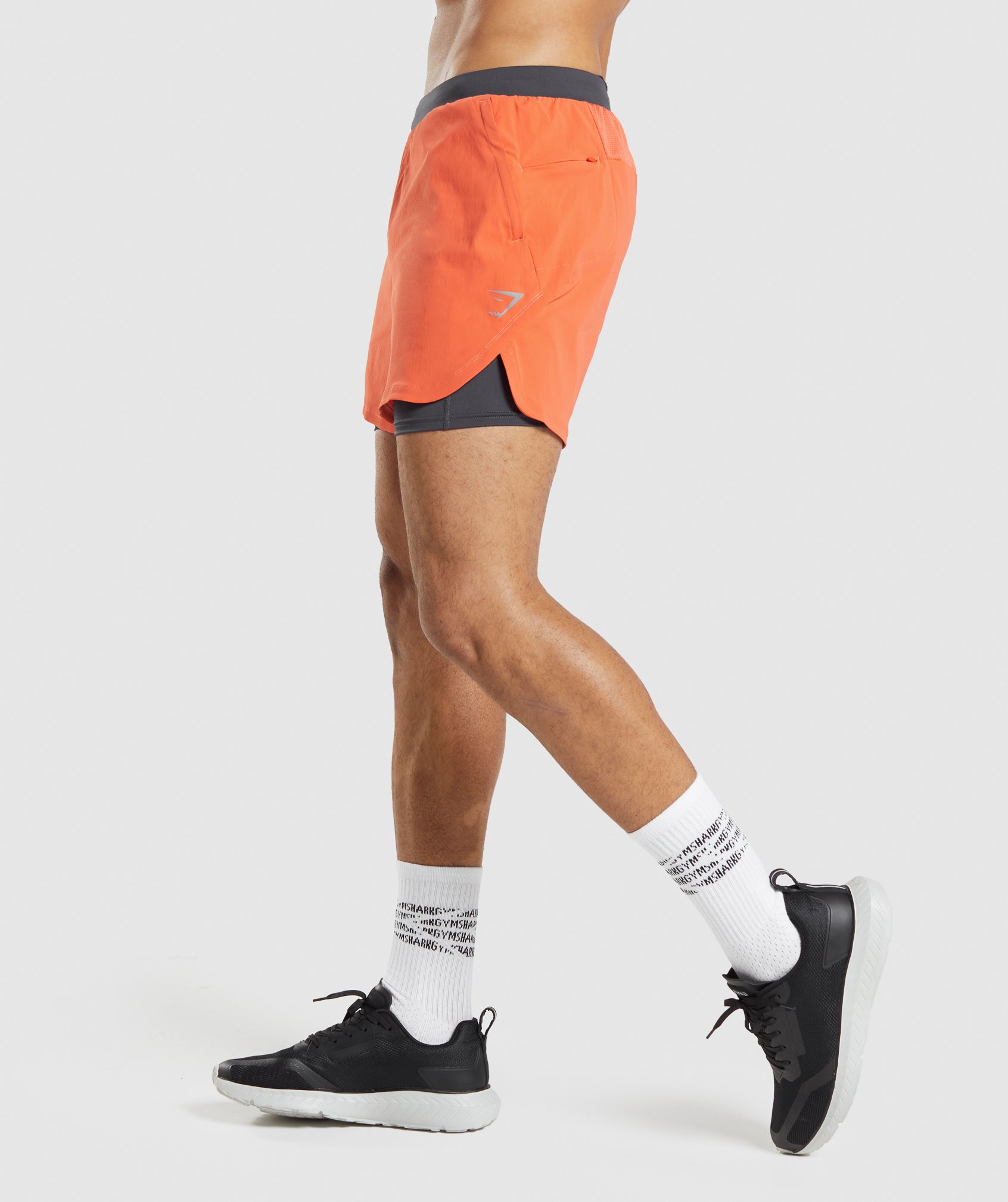 Speed Evolve 5" 2 In 1 Shorts in Papaya Orange - view 3