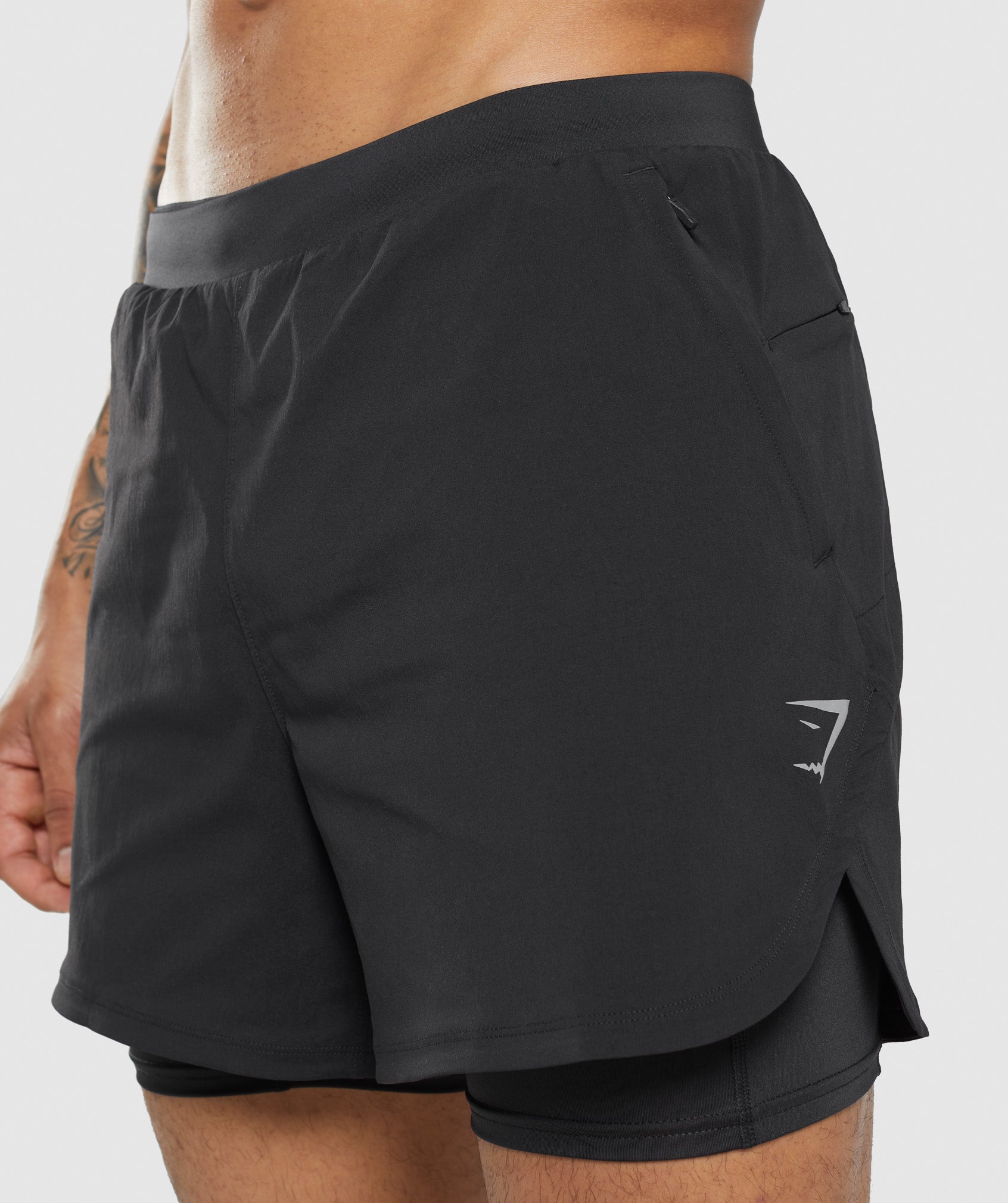 Speed Evolve 5" 2 In 1 Shorts in Black - view 6