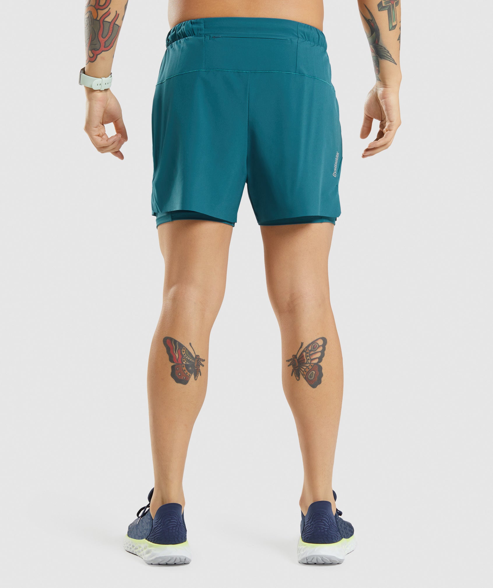 Speed 5" 2 in 1 Shorts in Teal - view 2