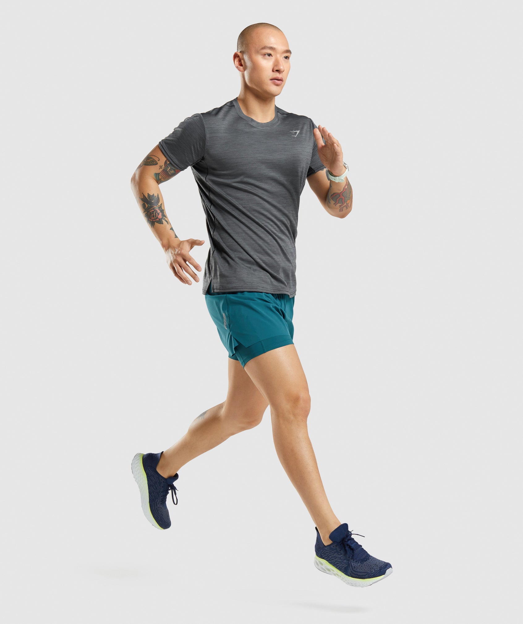 Speed 5" 2 in 1 Shorts in Teal - view 4