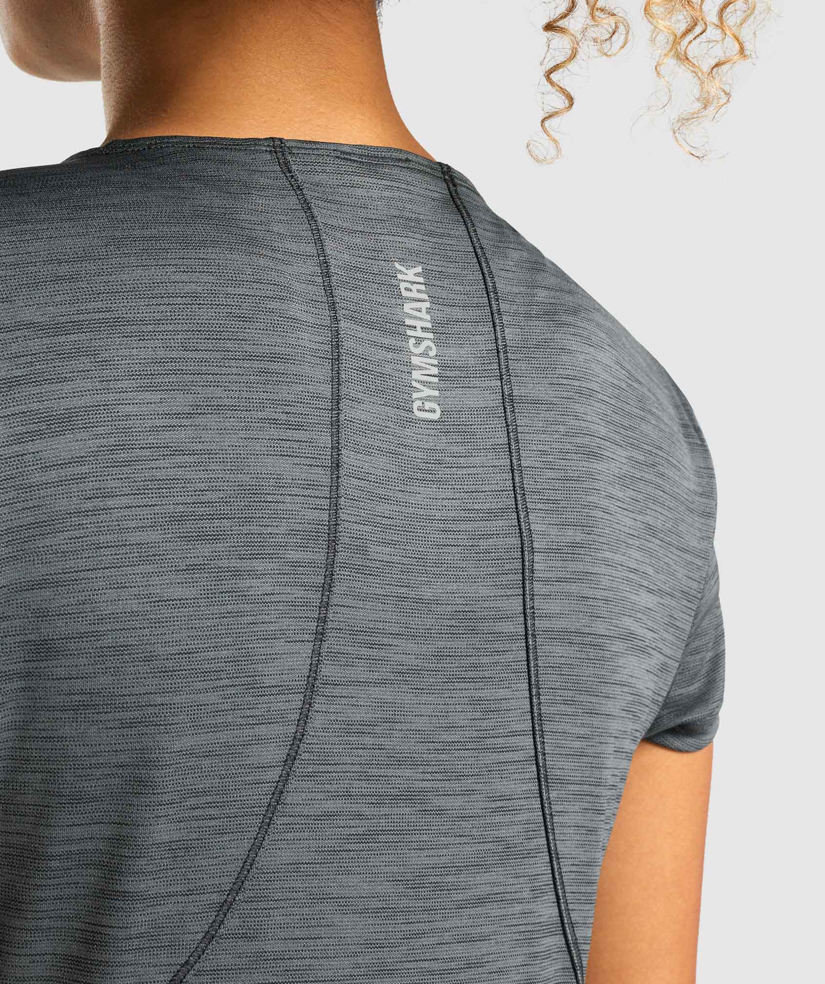 Gymshark Speed T-Shirt - Black/Charcoal Marl