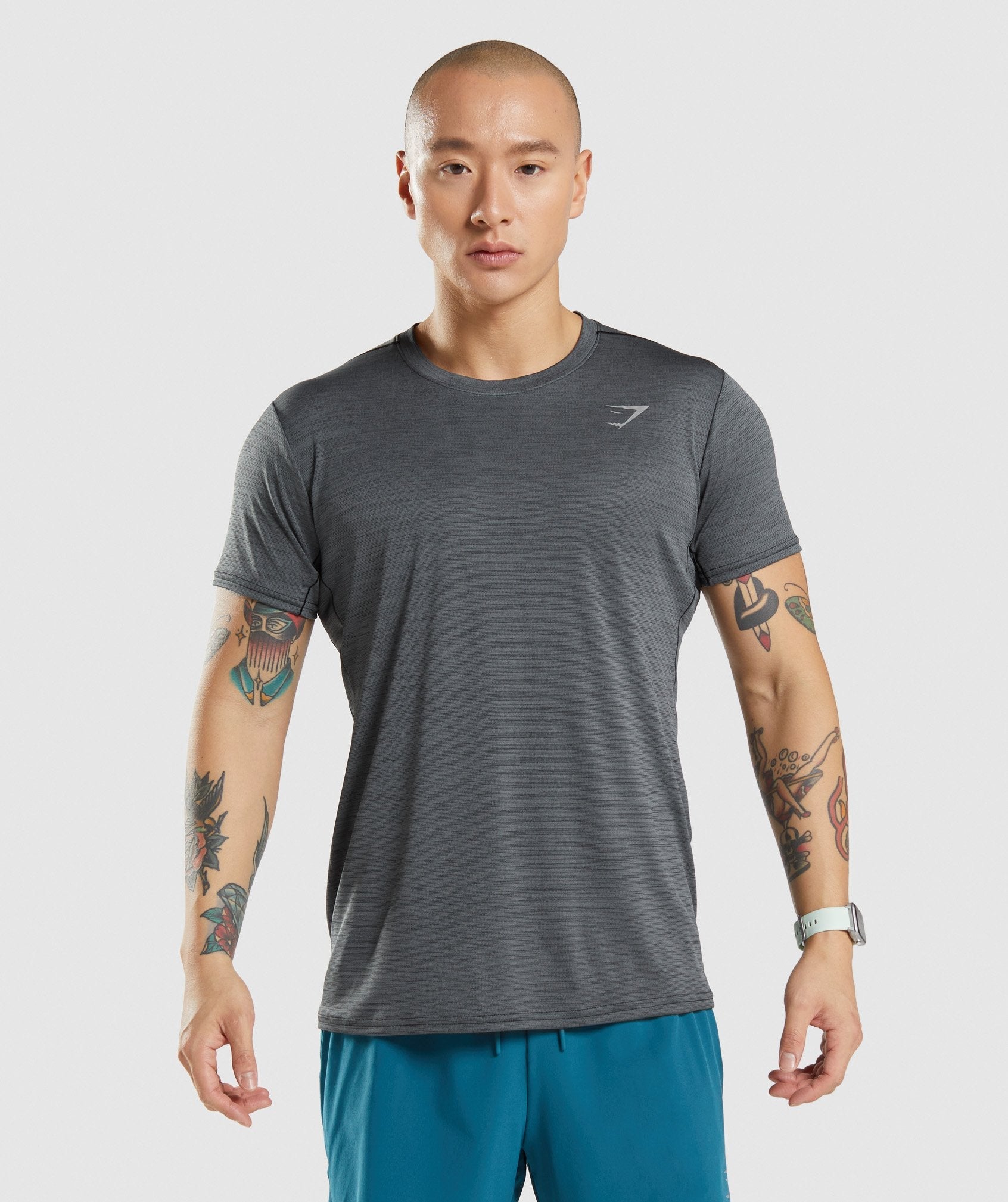 Speed T-Shirt in Black/Charcoal Marl - view 1