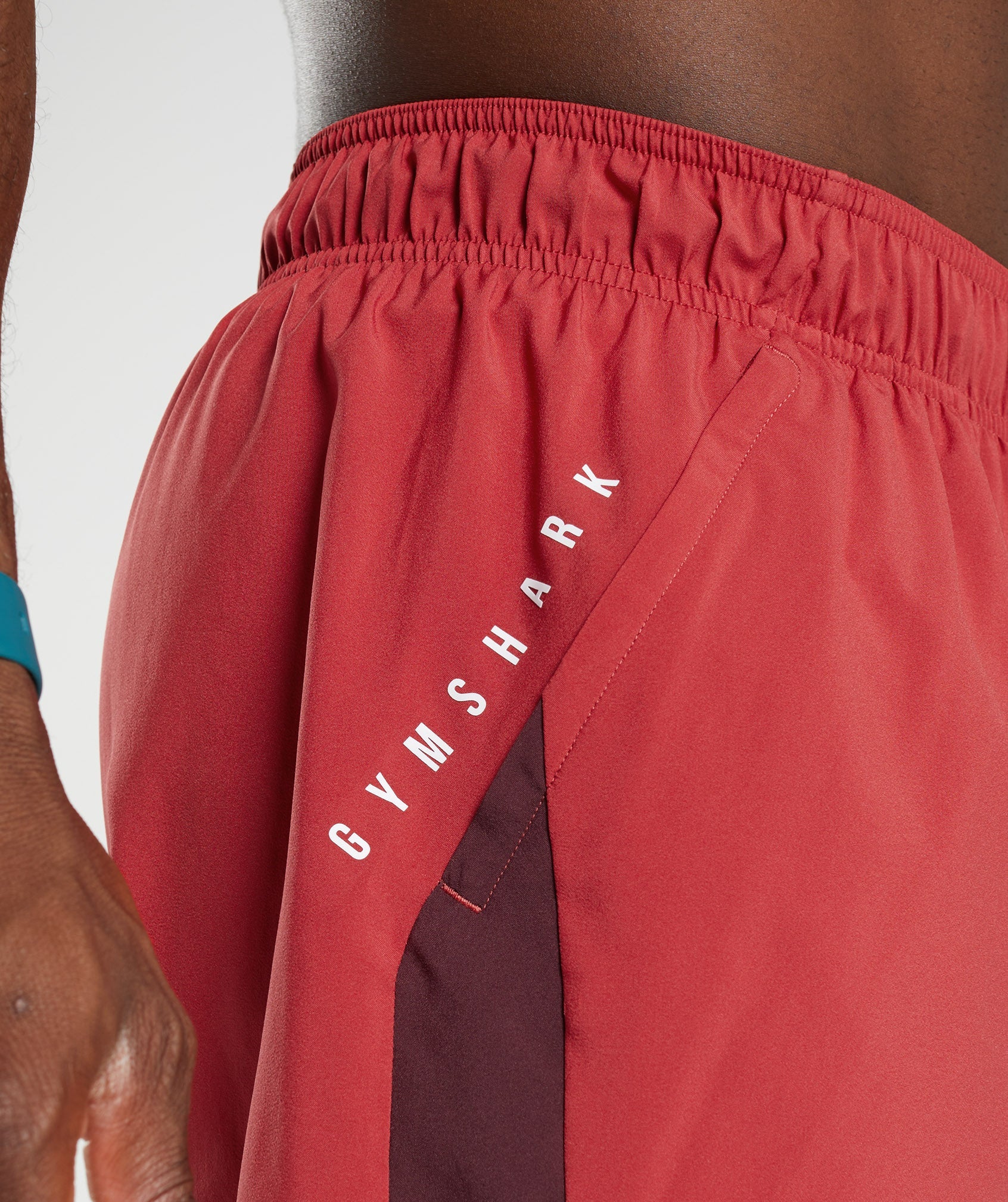 Gymshark Sport 5 2 In 1 Shorts - Baked Maroon/Salsa Red