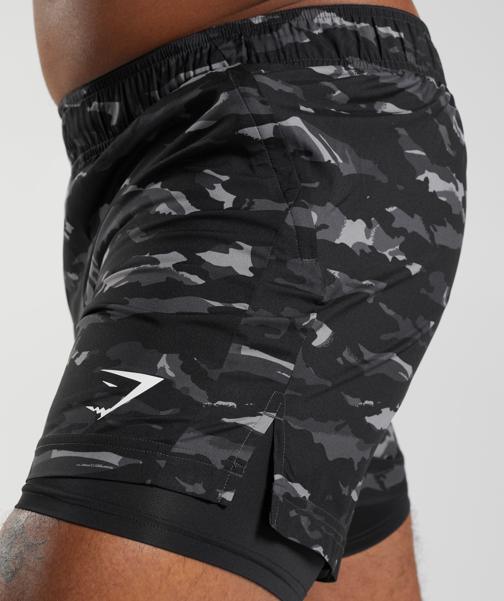 Gymshark Sport 5 2 In 1 Shorts - Black/Silhouette Grey