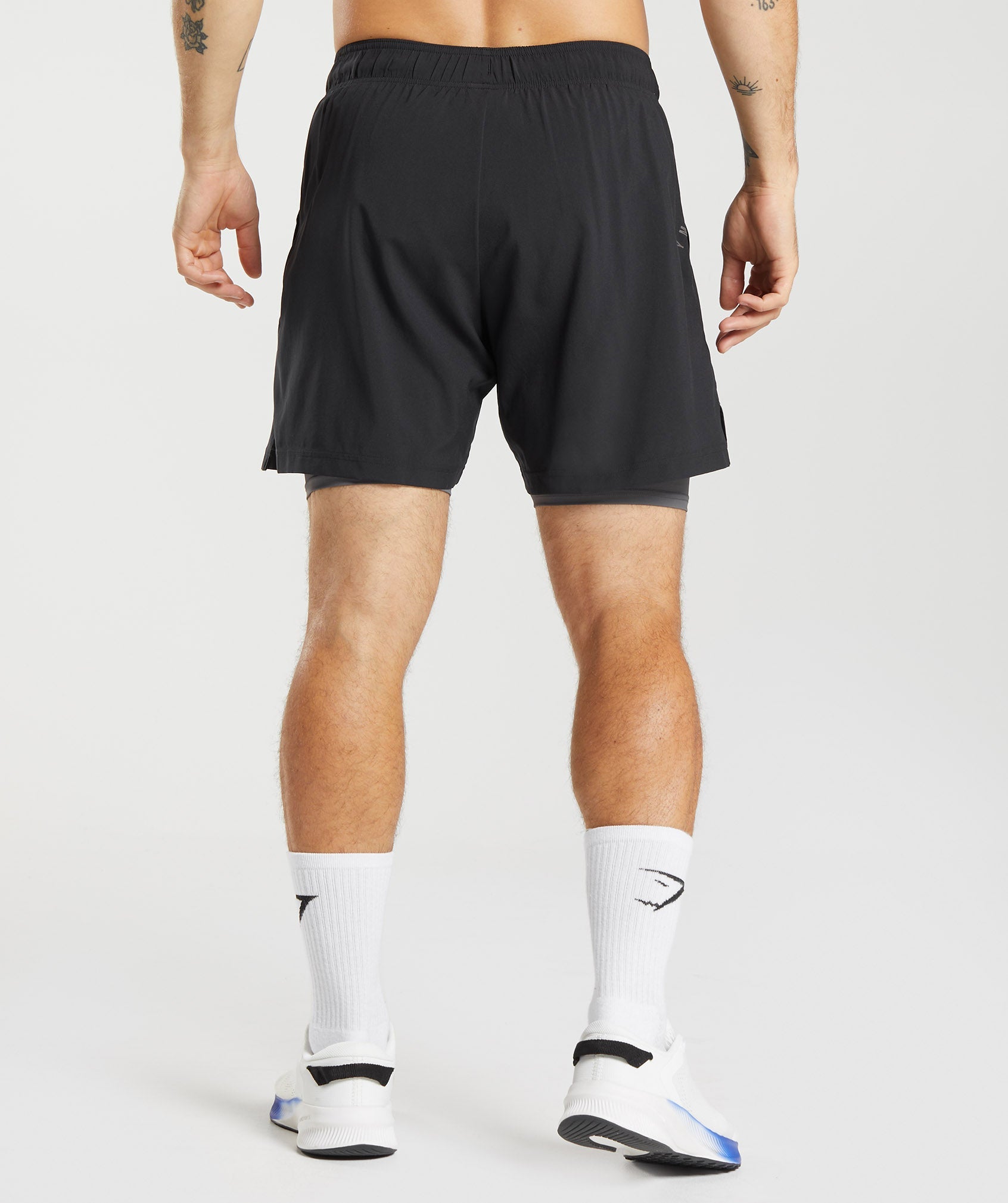 Sport 7" 2 In 1 Shorts in Black/Silhouette Grey - view 2