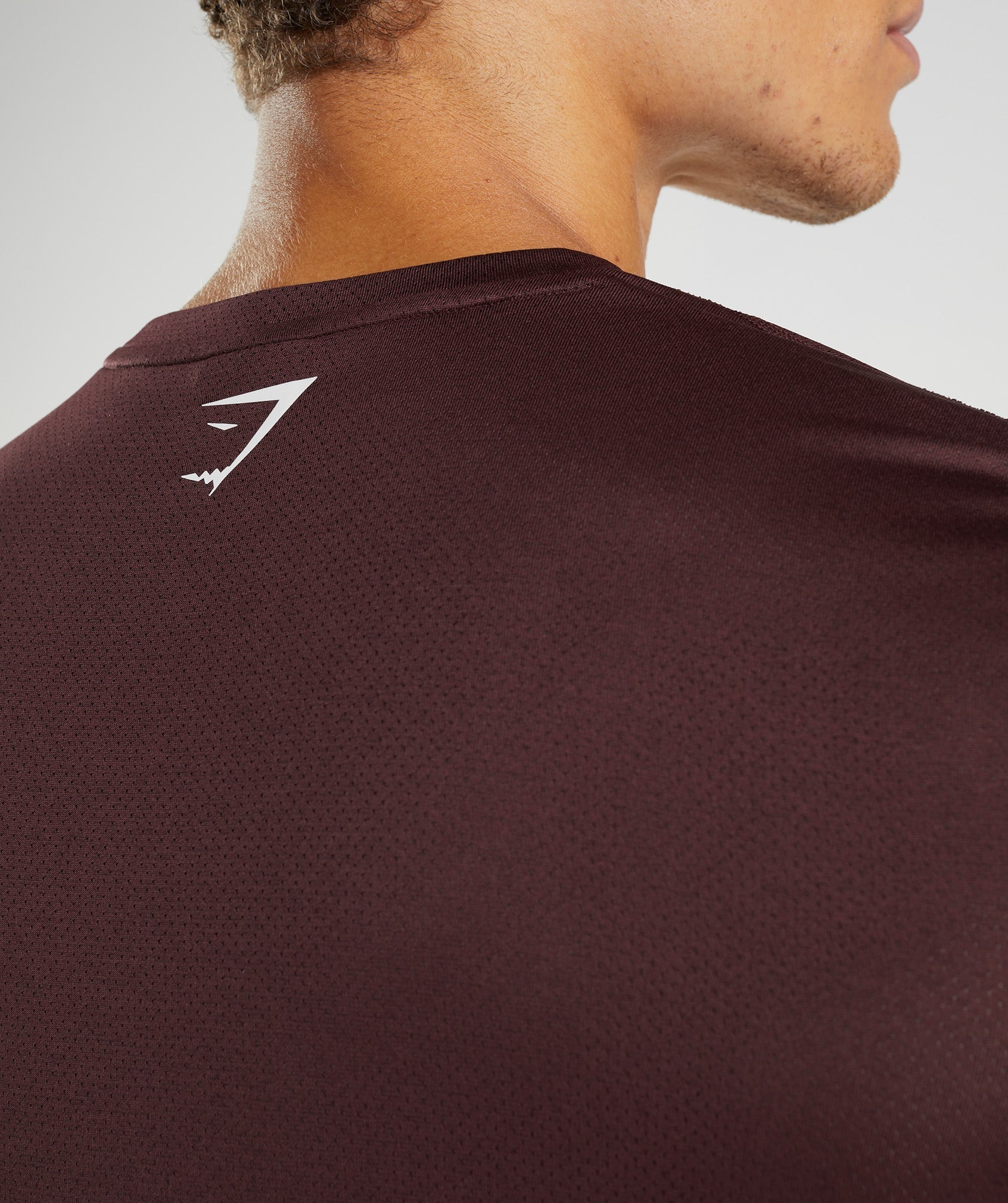 Sport Long Sleeve T-Shirt in Baked Maroon/Black Marl - view 5