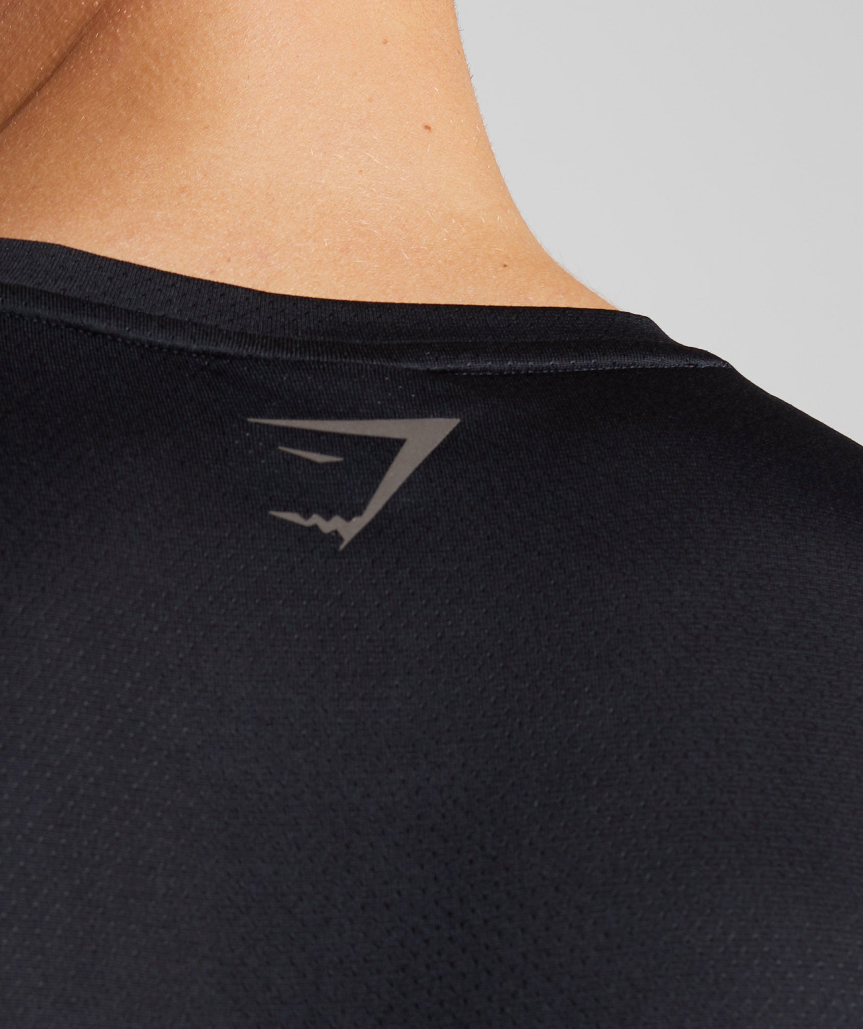 Gymshark Fleece Lined Long Sleeve Top - Black/Pitch Grey